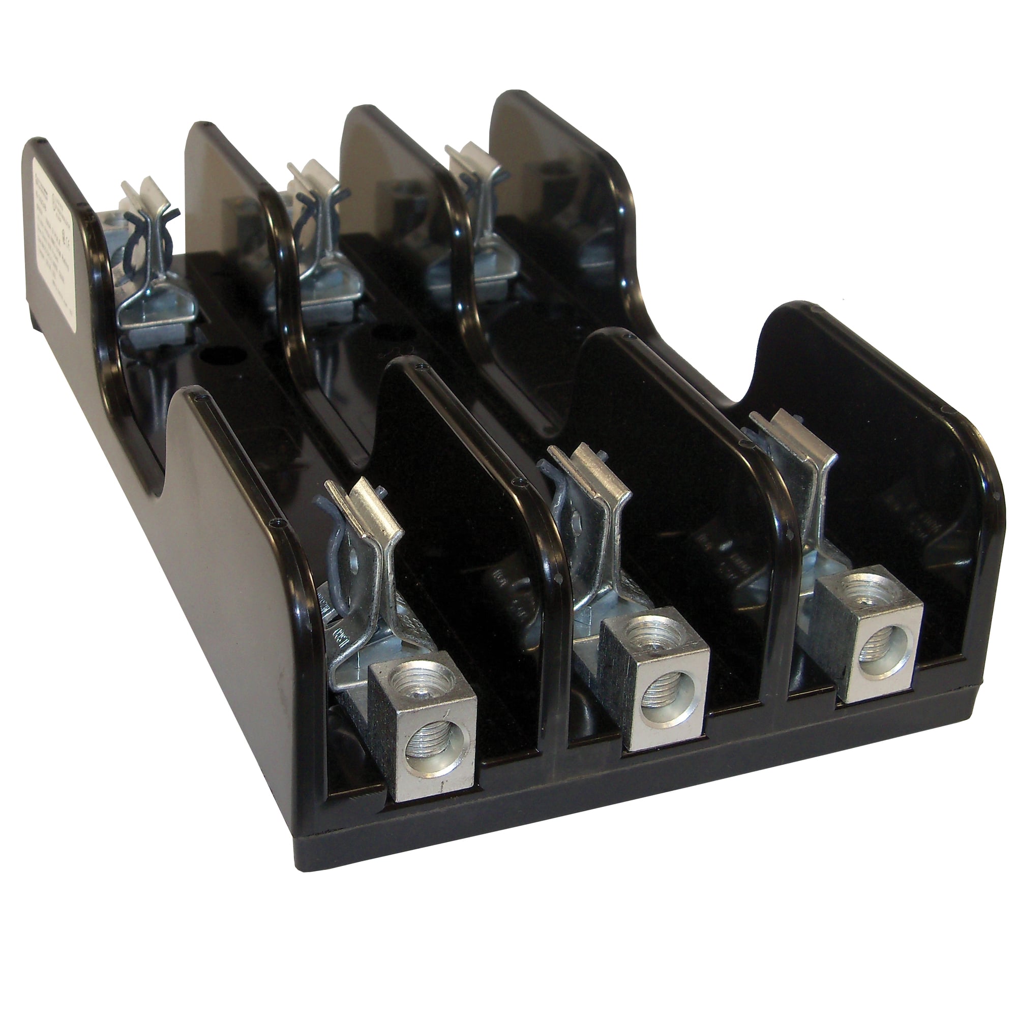 61038 Open Style Fuse Block, 600 V AC/DC, 100 A, Class: H/K, 6 to 2/0 AWG Wire, 3 Poles