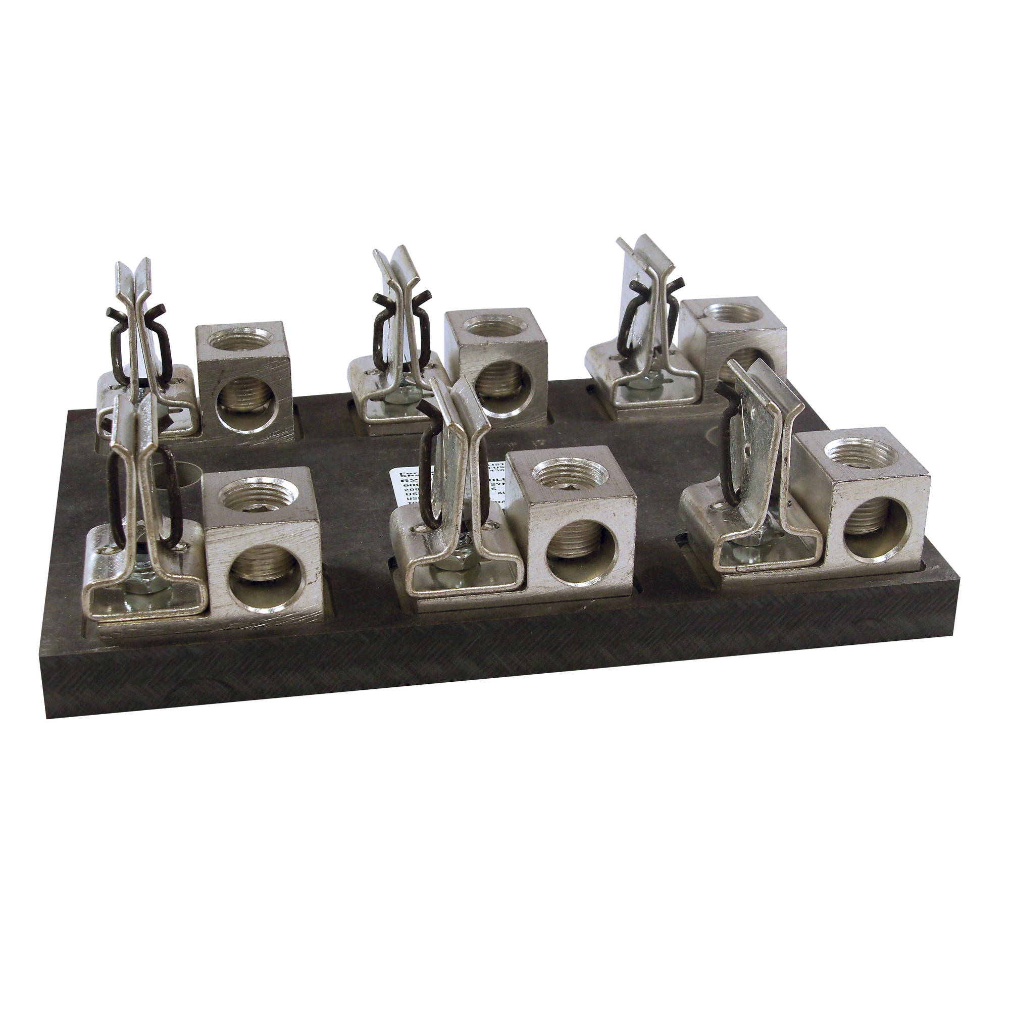 62003J Open Style Fuse Block, 600 V AC/DC, 200 A, Class J, 6 AWG to 350 kcmil Wire, 3 Poles