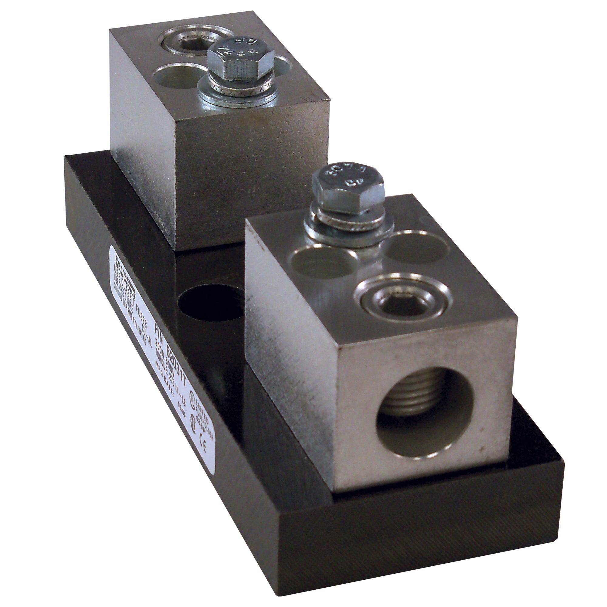 62031T Open Style Fuse Block, 600 V AC/300 V DC, 200 A, Class: T, 6 AWG to 350 kcmil Wire, 1 Poles