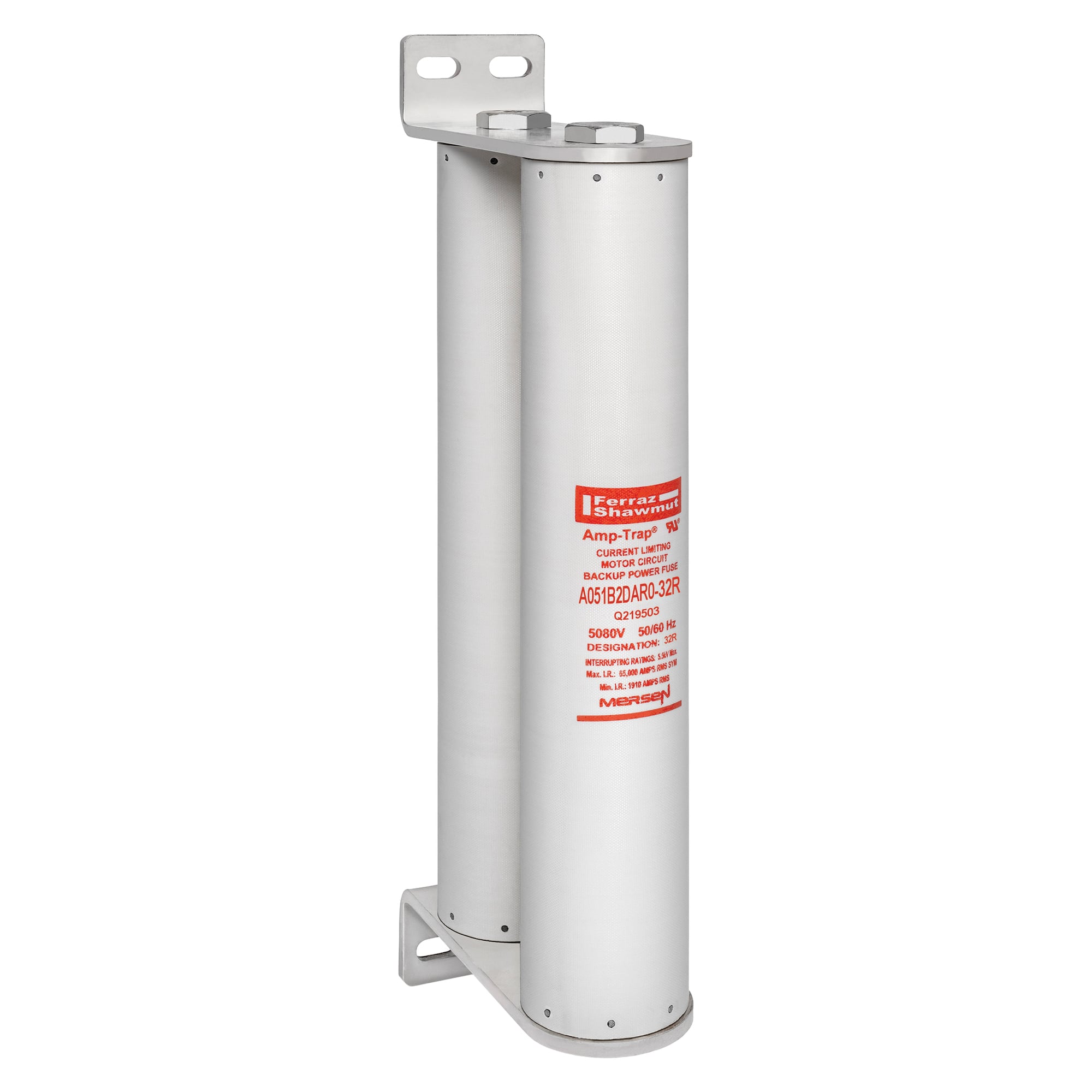 A051B2DAR0-32R Amp-Trap 2-Barrel Back Up Current-Limiting Medium Voltage Motor Protection Fuse, 32 A, 5.08 kV AC, 65 kA Interrupt, Class: R