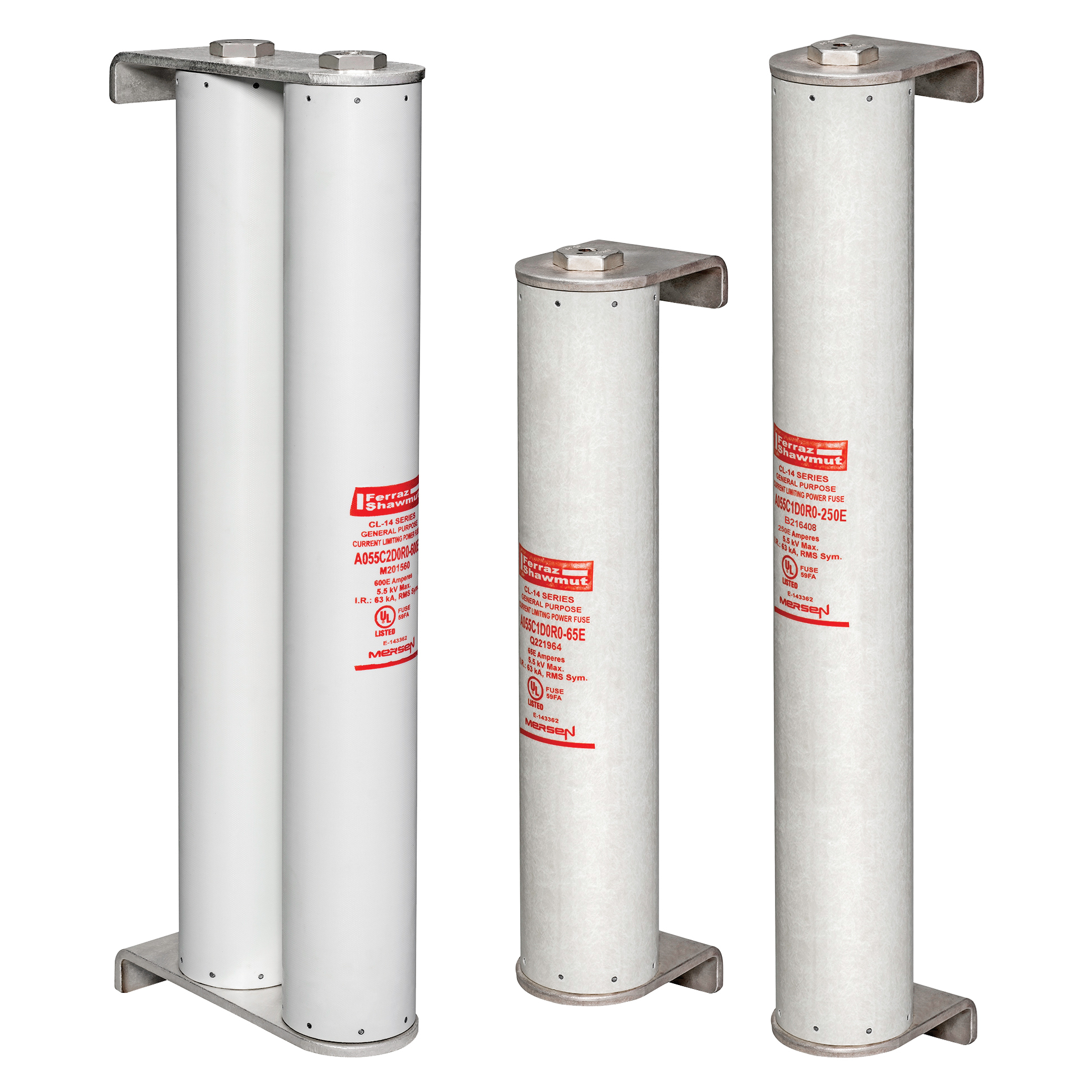 A055C1D0R0-200E Amp-Trap CL-14D0R0 1-Barrel General Purpose Medium Voltage Transformer Protection Fuse, 200 A, 5.5 kV AC, 63 kA Interrupt, Class: E, Ferrule Body