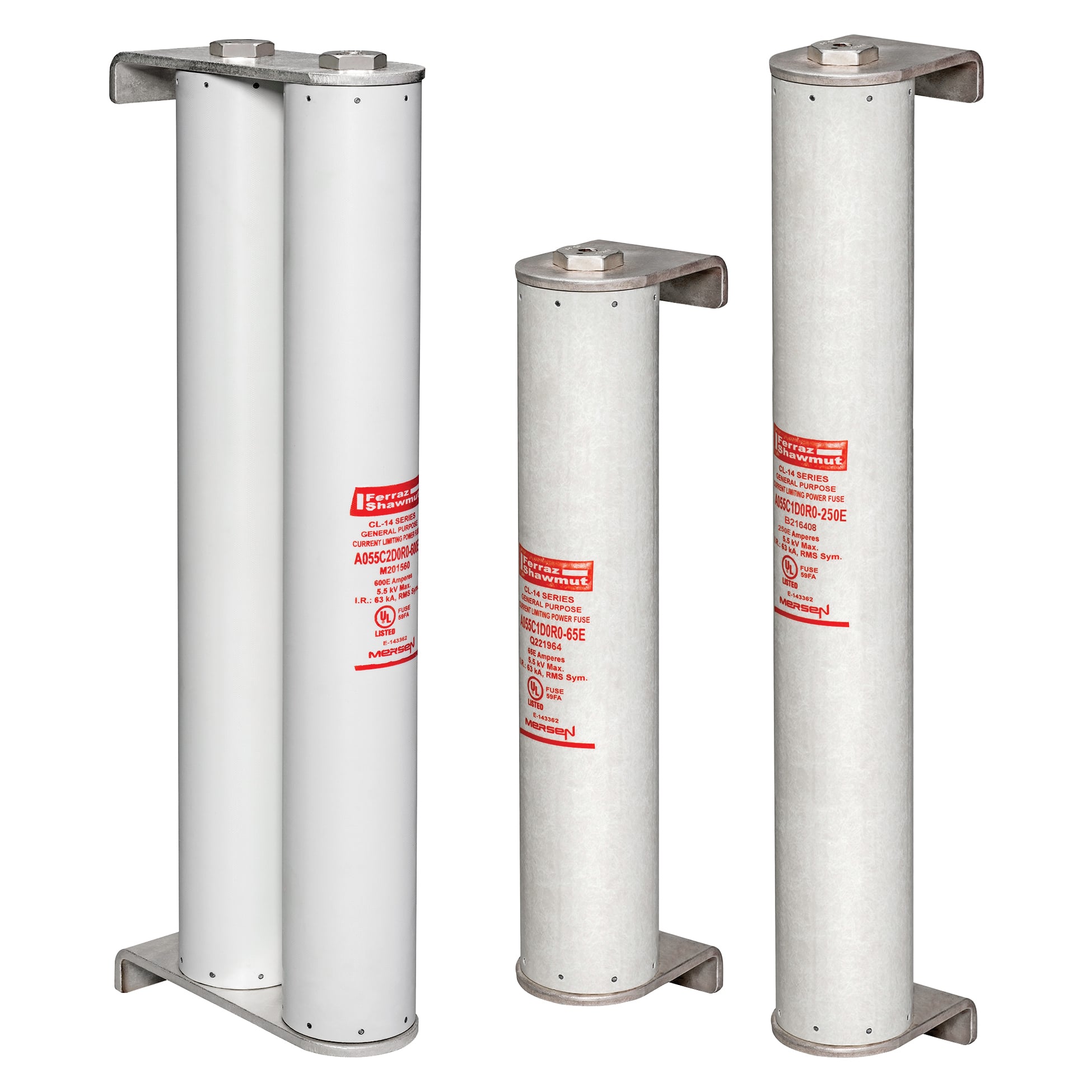 A055C1D0R0-400E Amp-Trap CL-14D0R0 1-Barrel General Purpose Medium Voltage Transformer Protection Fuse, 400 A, 5.5 kV AC, 63 kA Interrupt, Class: E, Ferrule Body