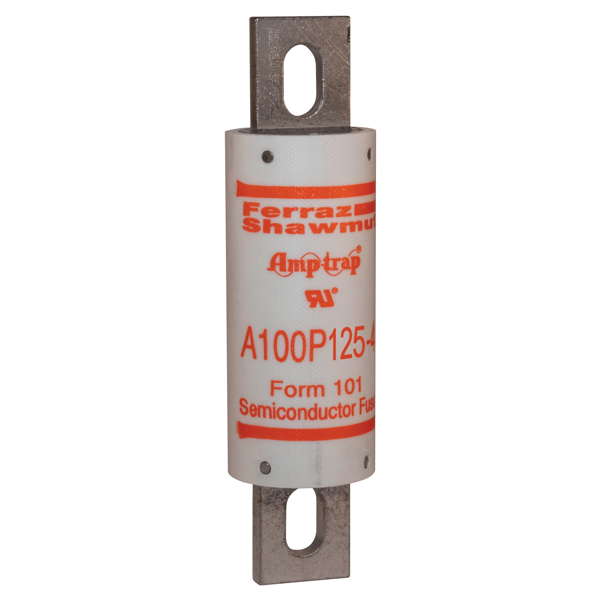 A100P125-4 Amp-Trap A100P Current Limiting Fast Acting High Speed Semiconductor Fuse, 125 A, 1000 V AC/750 V DC, 100 kA Interrupt, Cylindrical Body
