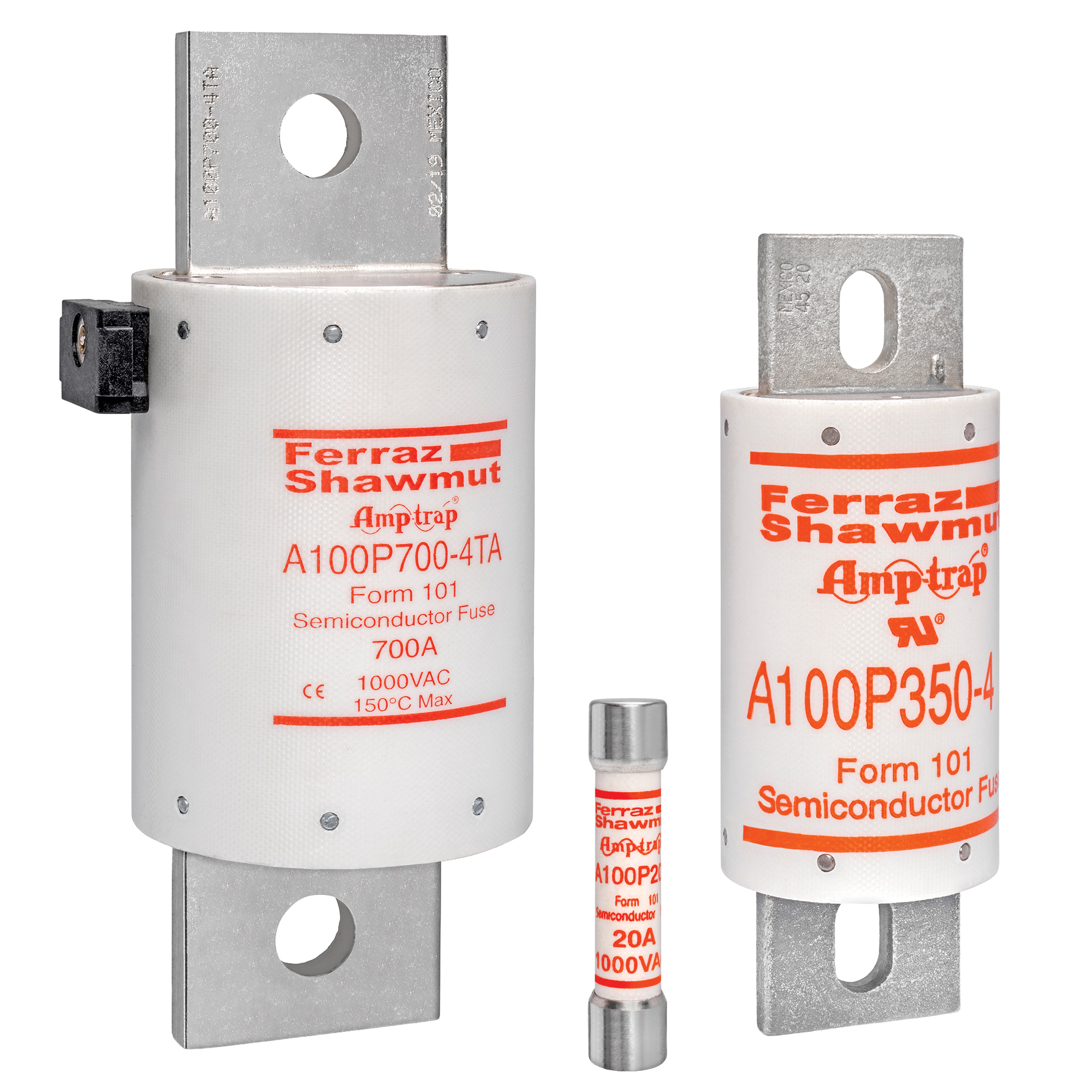 A100P500-4 Amp-Trap A100P Current Limiting Fast Acting High Speed Semiconductor Fuse, 500 A, 1000 V AC/750 V DC, 100 kA Interrupt, Cylindrical Body
