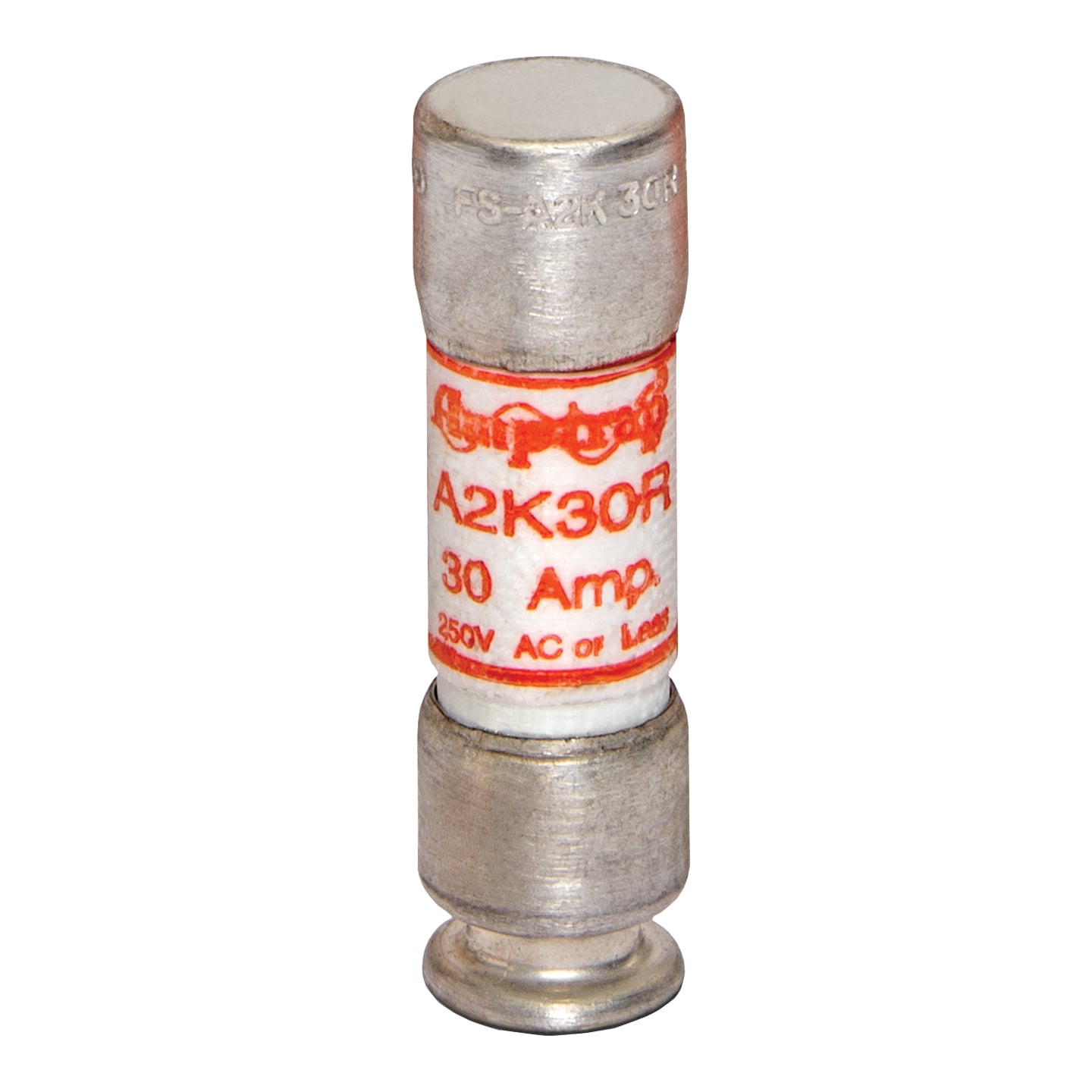 A2K30R Amp-Trap 2000 SmartSpot A2K-R Current Limiting Low Voltage Fast Acting Fuse, 30 A, 250 V AC/DC, 200/20 kA, Class RK1, Cylindrical Body