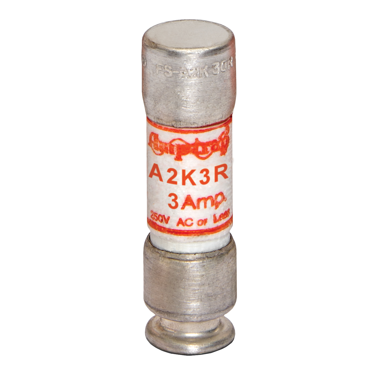 A2K3R Amp-Trap 2000 SmartSpot A2K-R Current Limiting Low Voltage Fast Acting Fuse, 3 A, 250 V AC/DC, 200/20 kA, Class RK1, Cylindrical Body