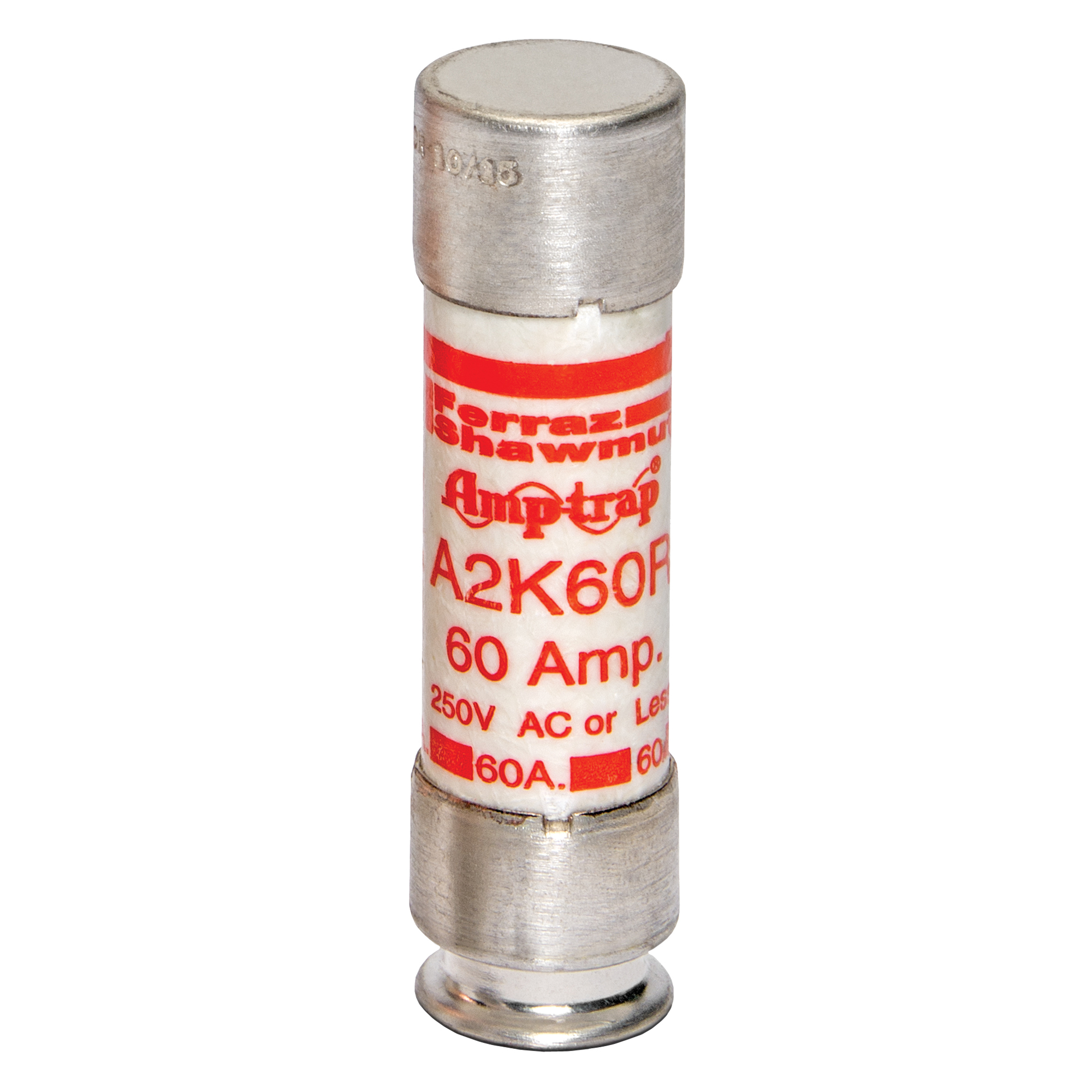 A2K60R Amp-Trap 2000 SmartSpot A2K-R Current Limiting Low Voltage Fast Acting Fuse, 60 A, 250 V AC/DC, 200/20 kA, Class RK1, Cylindrical Body