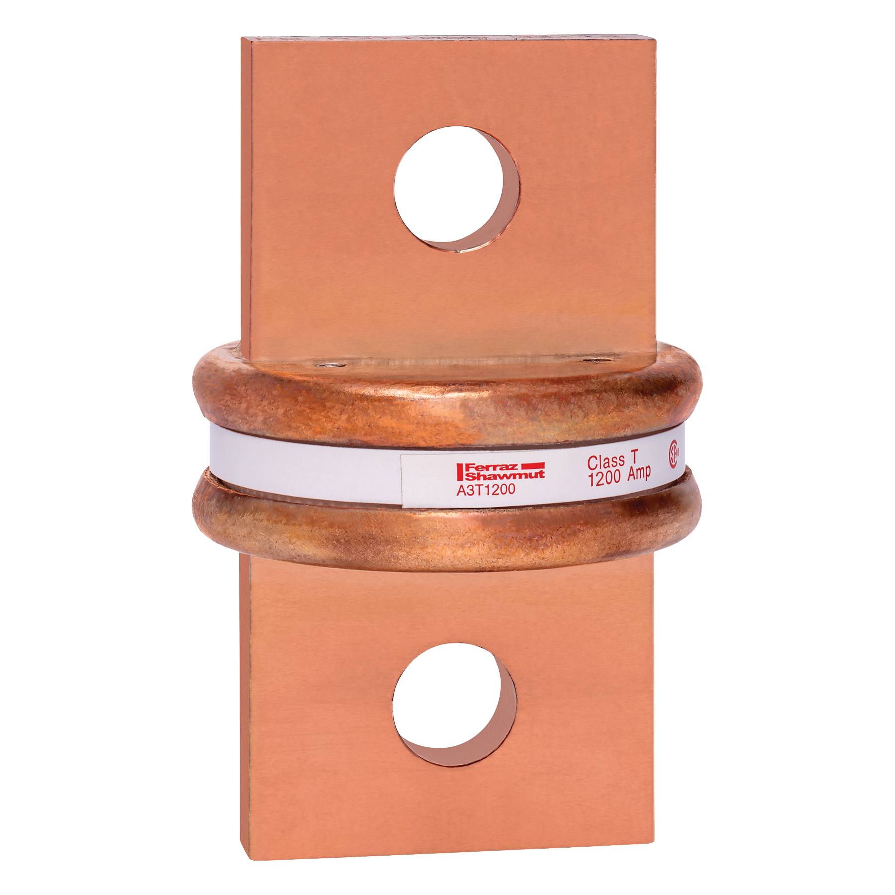 A3T1200 Amp-Trap Current Limiting Low Voltage Fast Acting Fuse, 1200 A, 300 V AC/160 V DC, 50/200 kA Interrupt, T Class, Cylindrical Body