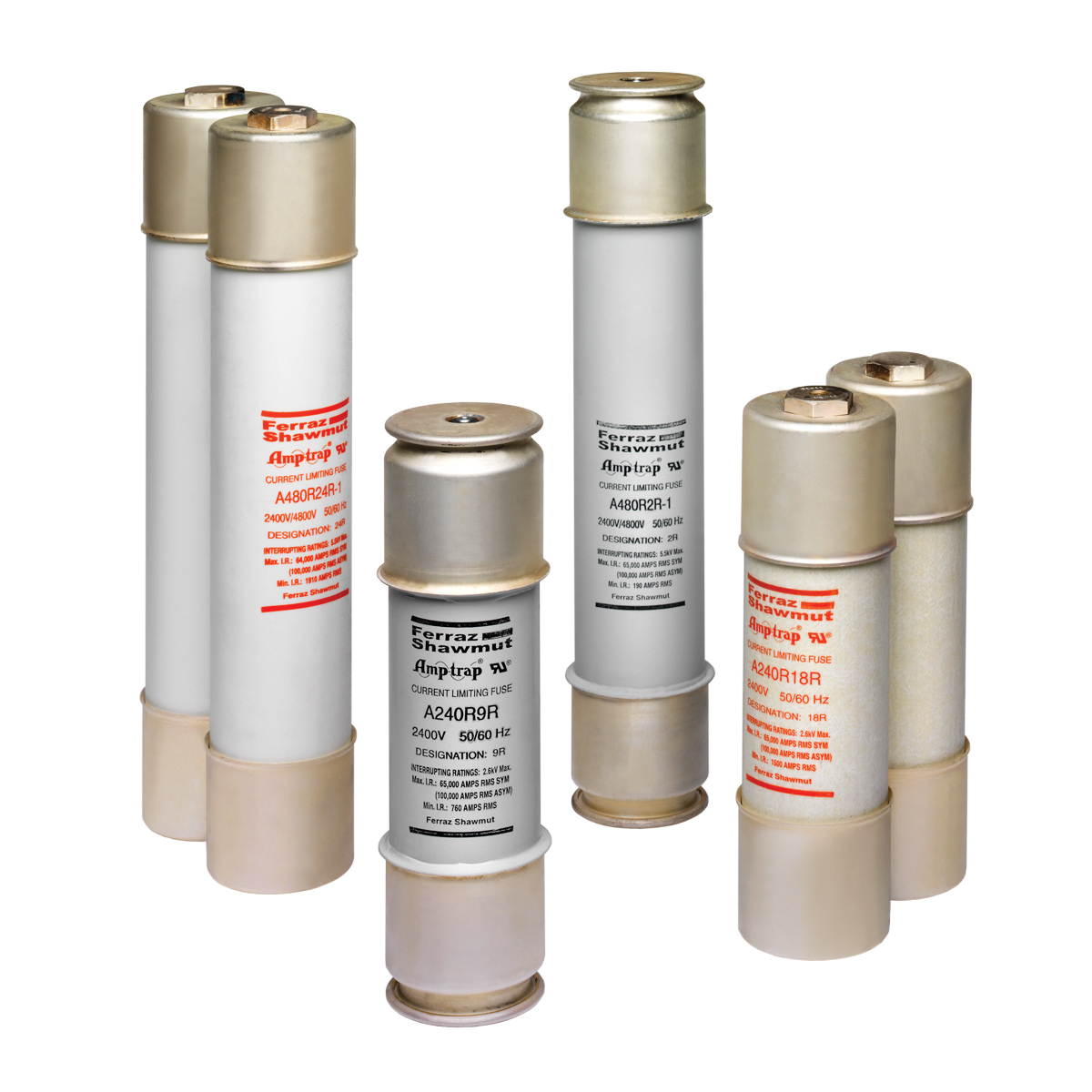 A480R2R-1 Amp-Trap 1-Barrel Back Up Current-Limiting Medium Voltage Motor Protection Fuse, 4.8 kV AC, 50 kA Interrupt, Class: R