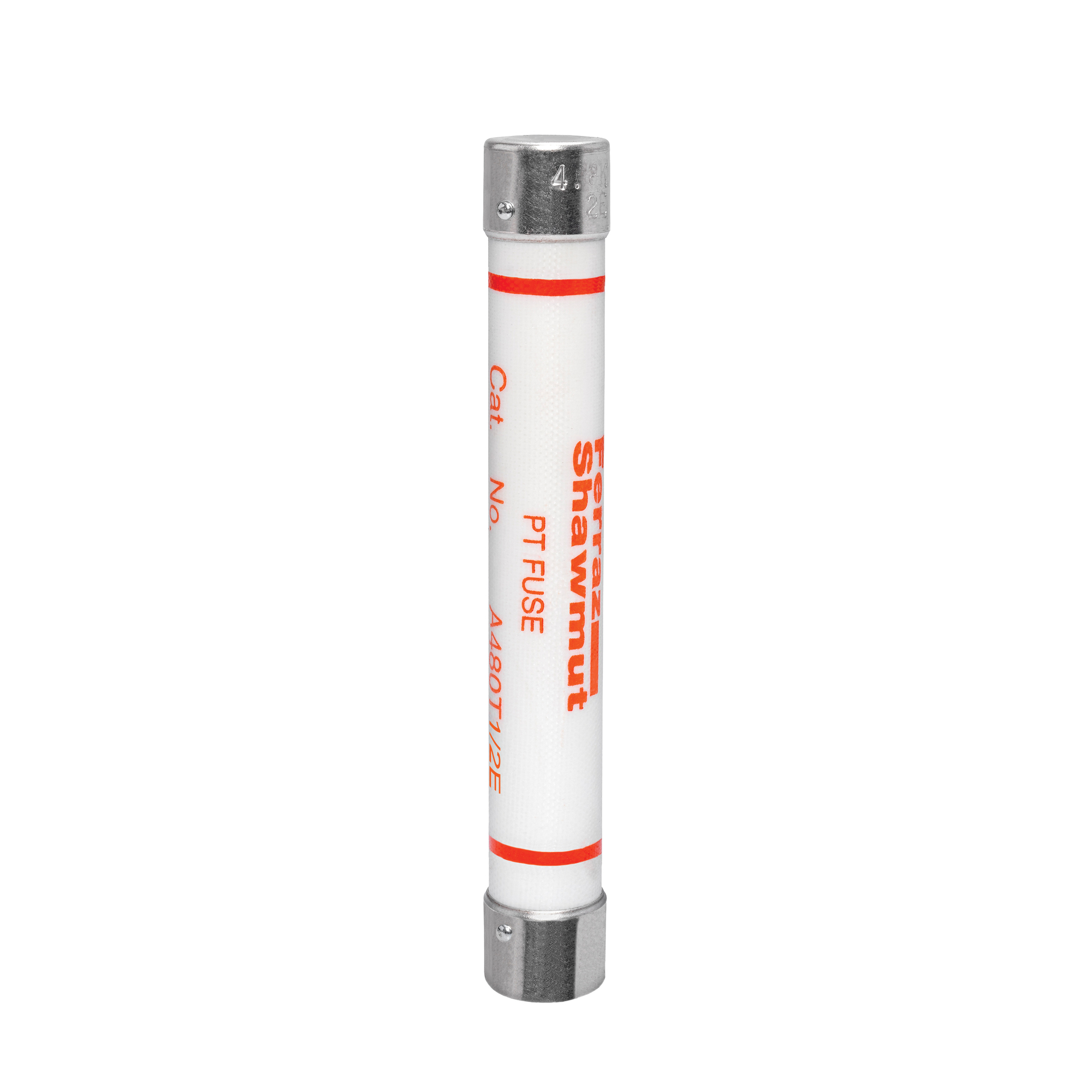 A480T1/2E Amp-Trap Current Limiting Potential Transformer Fuse, 0.5 A, 4.8 kV AC, 50 kA Interrupt, Class: E, Cylindrical Body