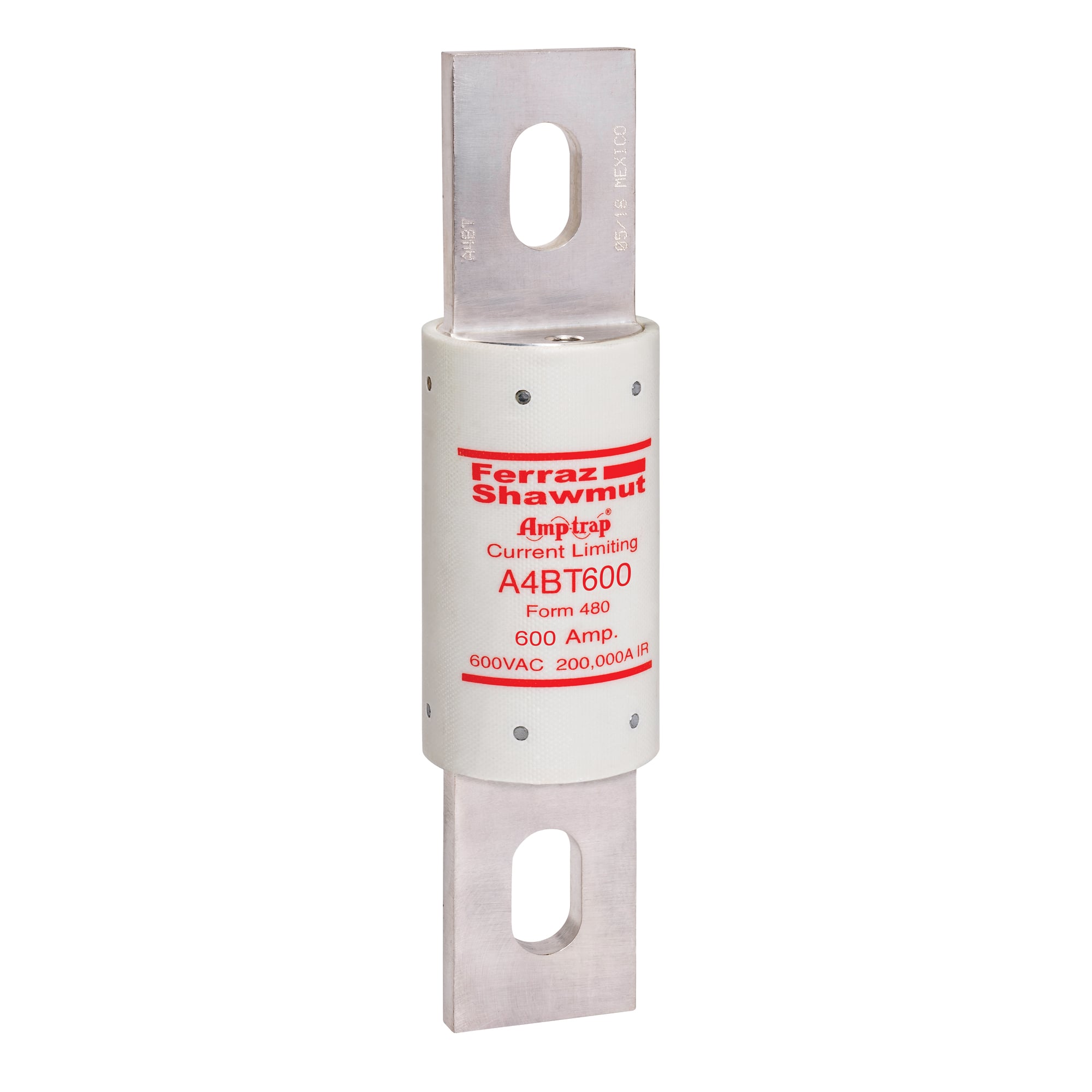 A4BT600 Amp-Trap Low Voltage North American Style Time Delay Power Fuse, 600 A, 600 V AC/500 V DC, 100/200 kA Interrupt, L Class, Cylindrical Body