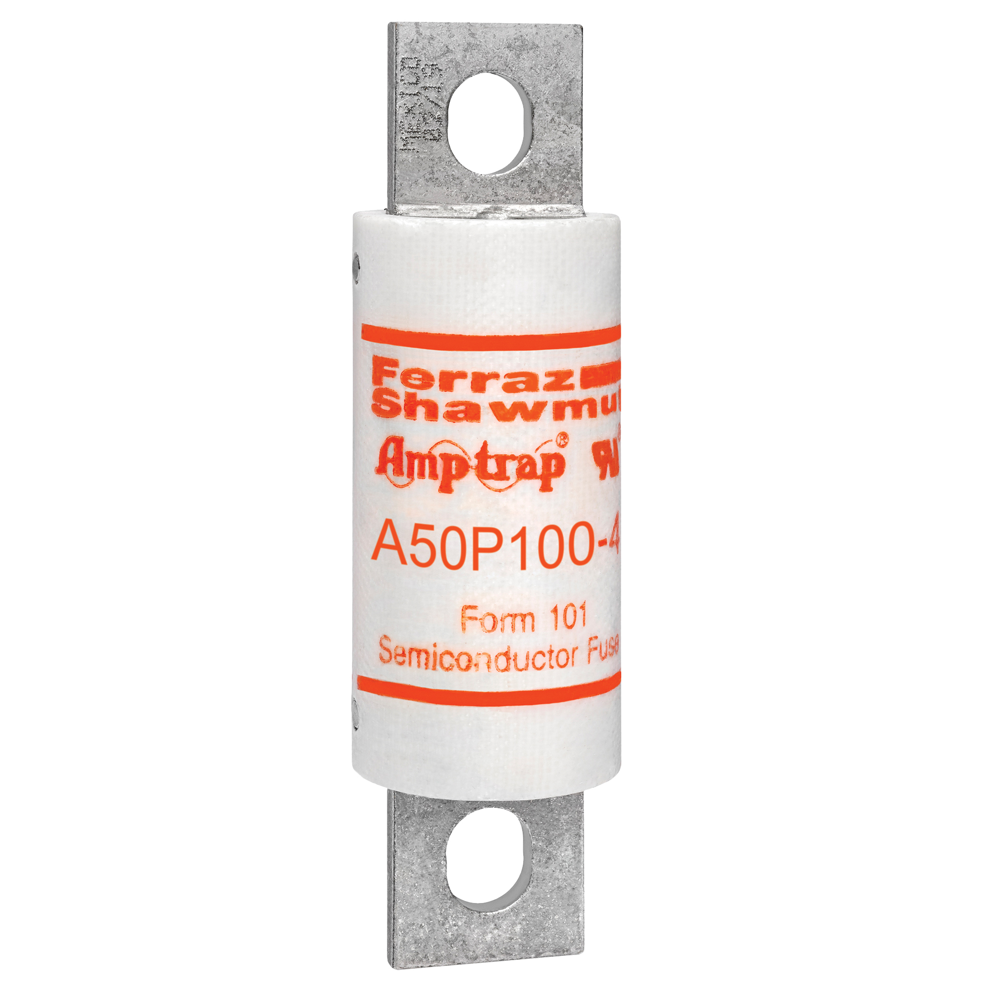 A50P100-4 Amp-Trap Current Limiting Fast Acting Semiconductor Fuse, 100 A, 500 V AC, 100 kA Interrupt, Cylindrical Body