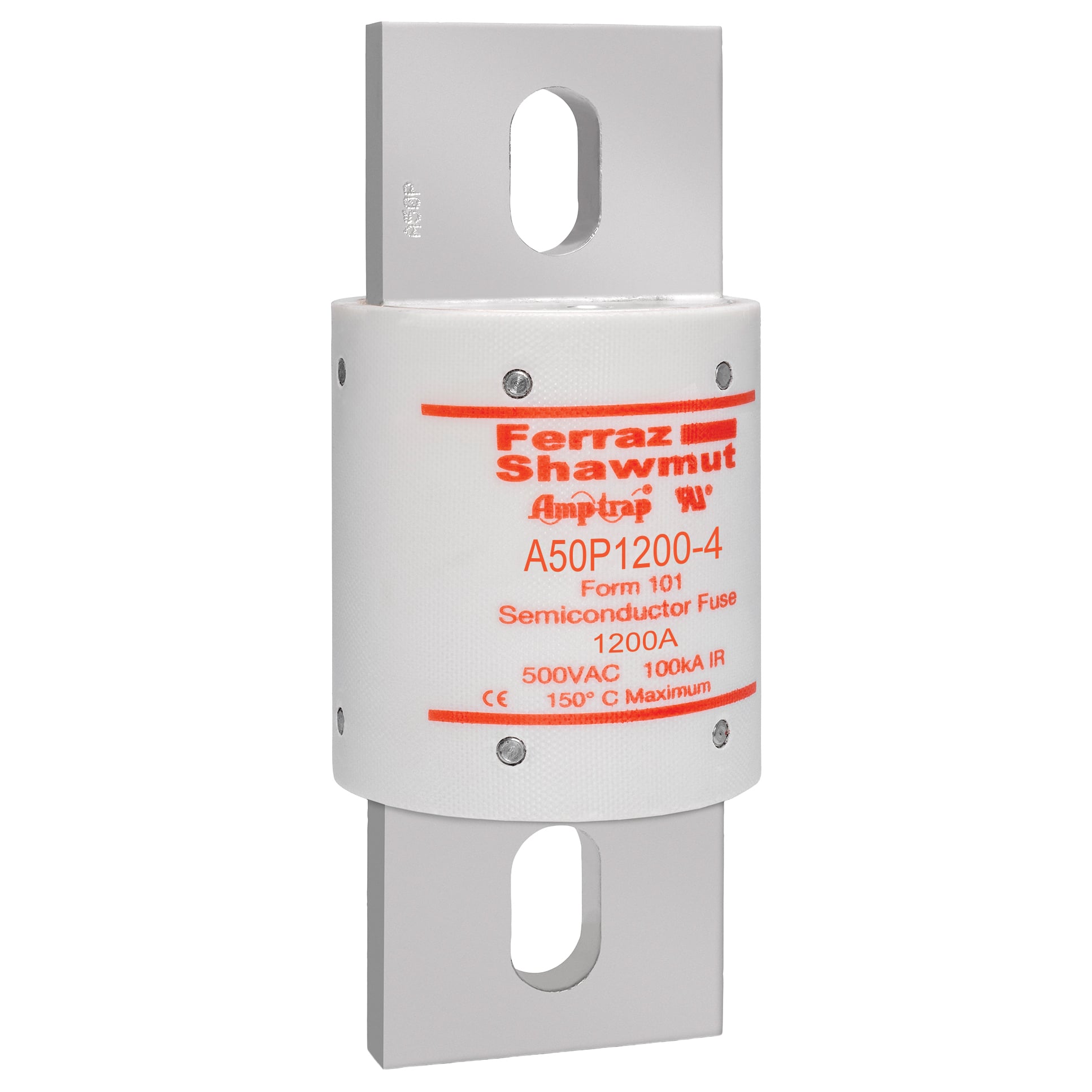 A50P1200-4 Amp-Trap Current Limiting High Speed North American Style Very Fast Acting Semiconductor Fuse, 1200 A, 500 V AC, 100 kA Interrupt, Class: Form 101, Cylindrical/Round Body