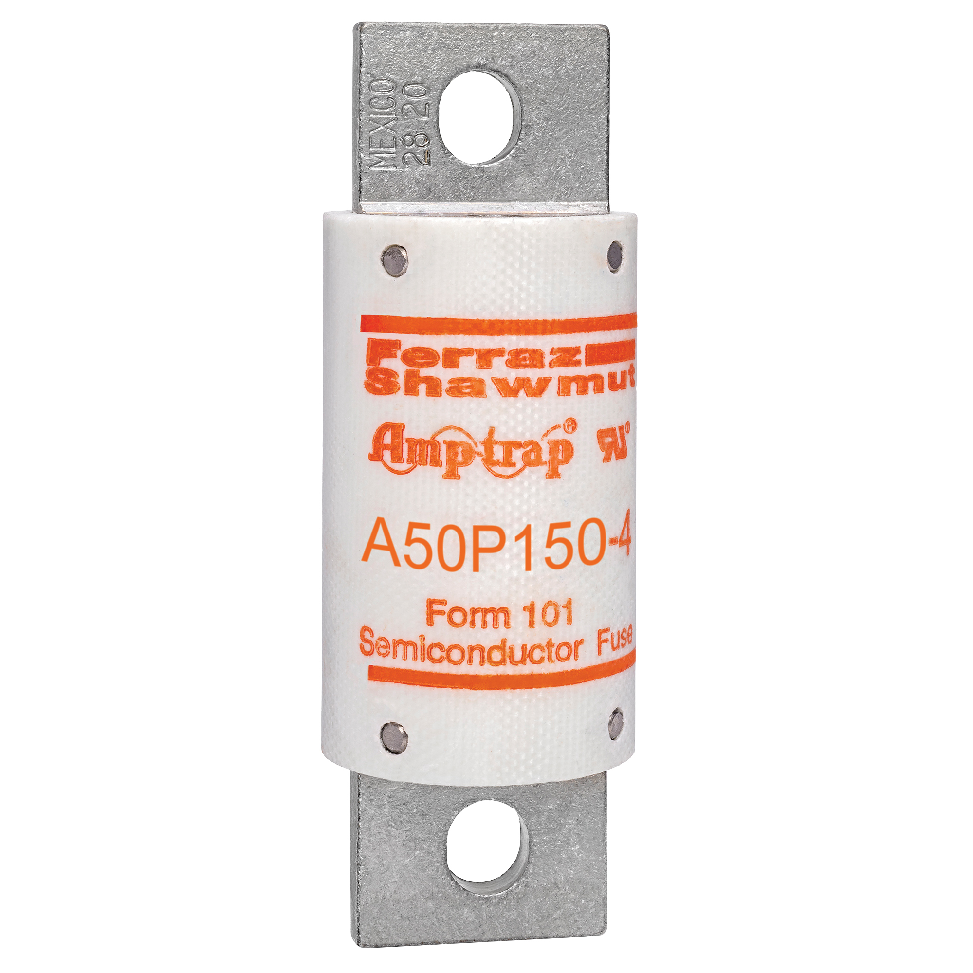 A50P150-4 Amp-Trap Current Limiting Fast Acting Semiconductor Fuse, 150 A, 500 V AC, 100 kA Interrupt, Cylindrical Body