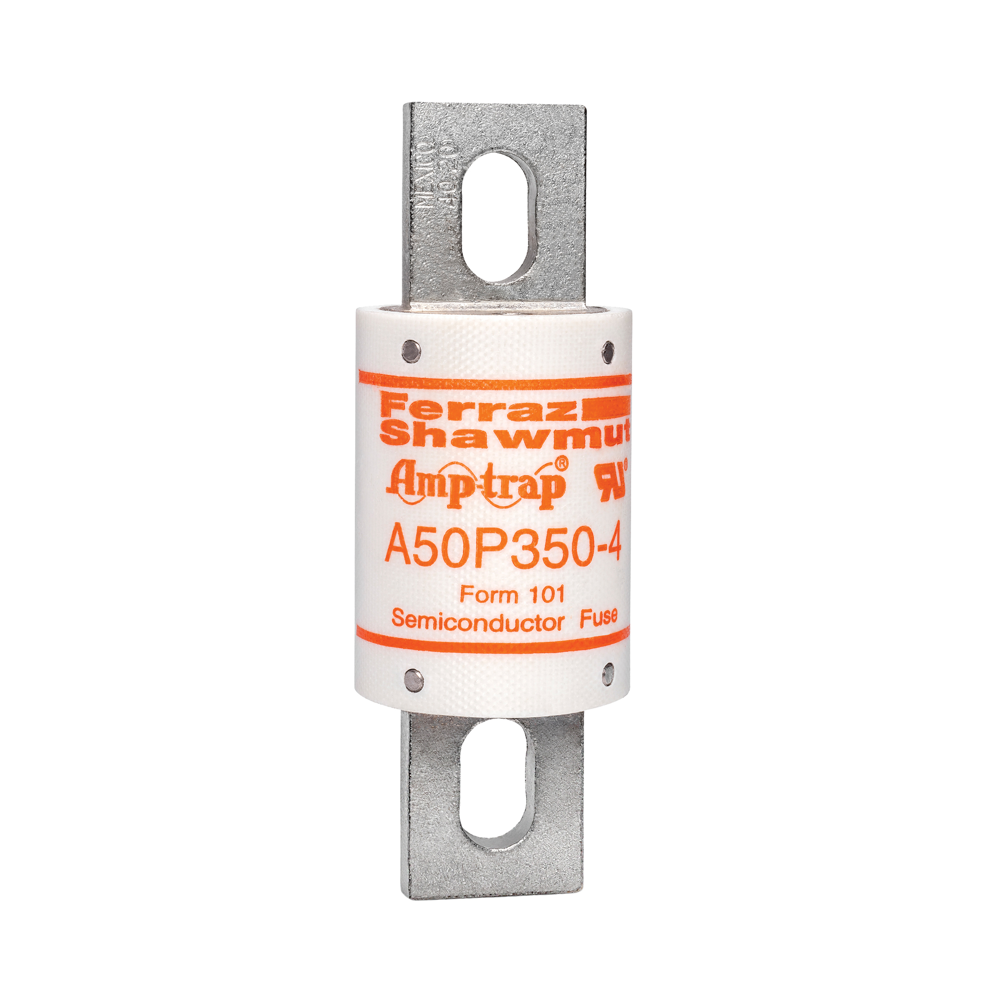 A50P350-4 Amp-Trap Current Limiting Fast Acting Semiconductor Fuse, 350 A, 500 V AC, 100 kA Interrupt, Cylindrical Body