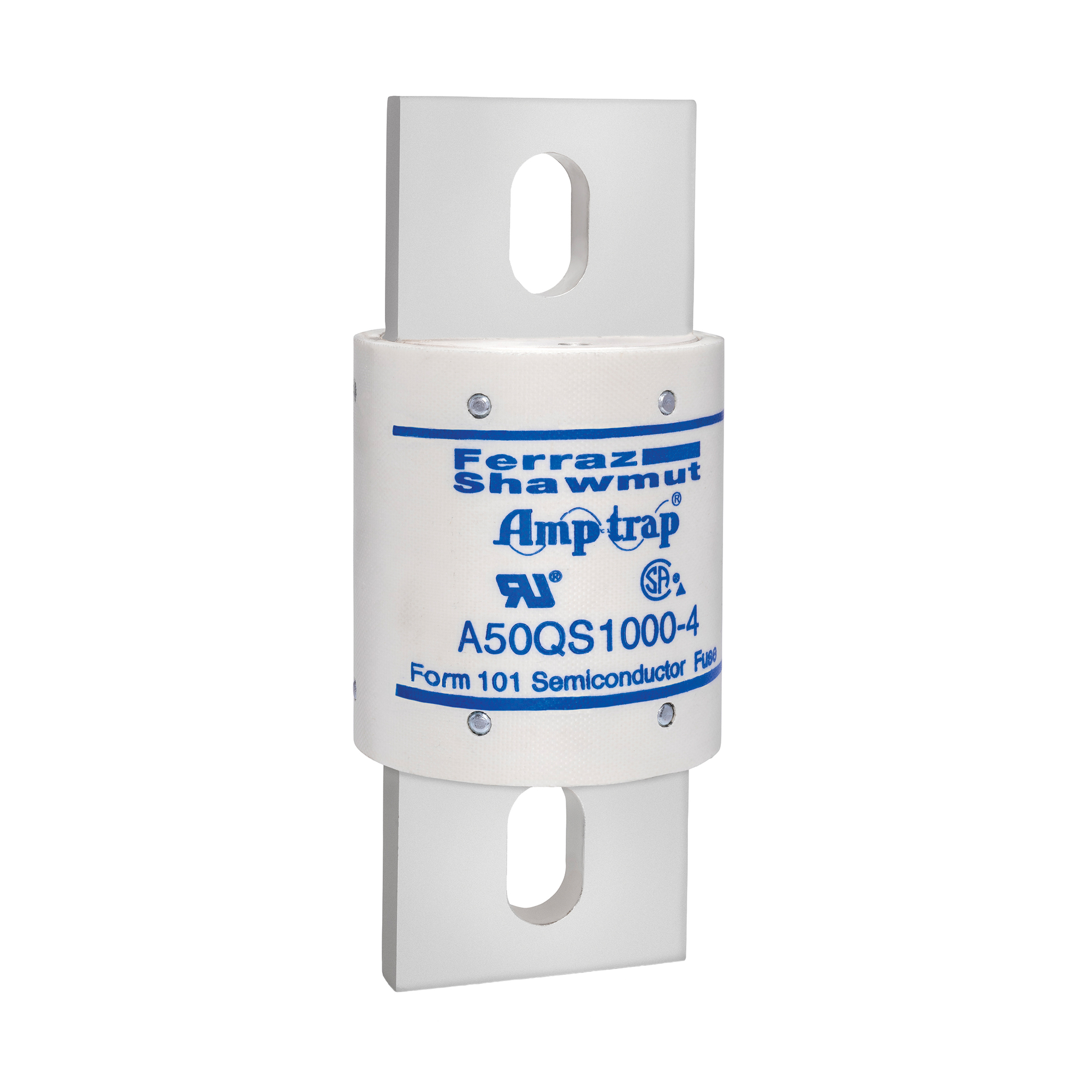 A50QS1000-4 Amp-Trap Semiconductor Fuse, 1000 A, 500 V AC/DC, 200/87 kA Interrupt, Cylindrical Body