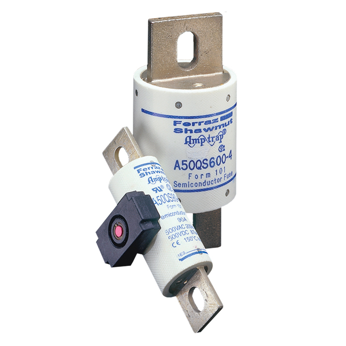 A50QS250-4 Amp-Trap Semiconductor Fuse, 250 A, 500 V AC/DC, 200/87 kA Interrupt, Cylindrical Body