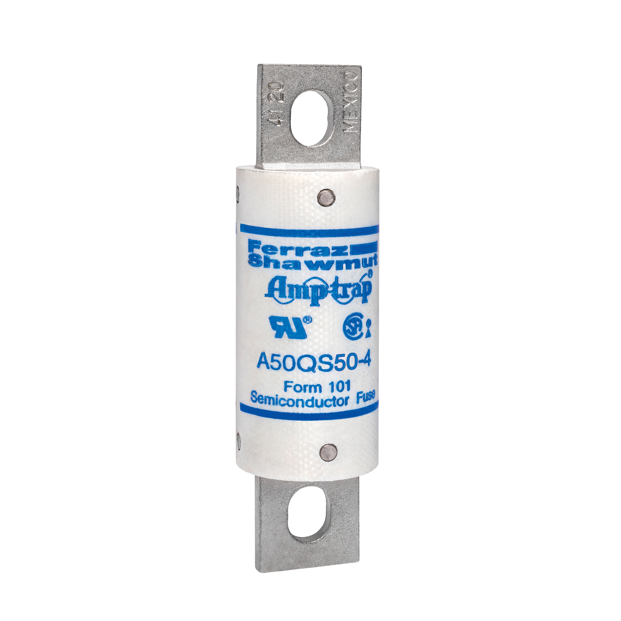 A50QS50-4 Amp-Trap High Speed North American Style Semiconductor Fuse, 50 A, 500 V AC/DC, 87/200 kA Interrupt, Class: Form 101, Cylindrical/Round Body