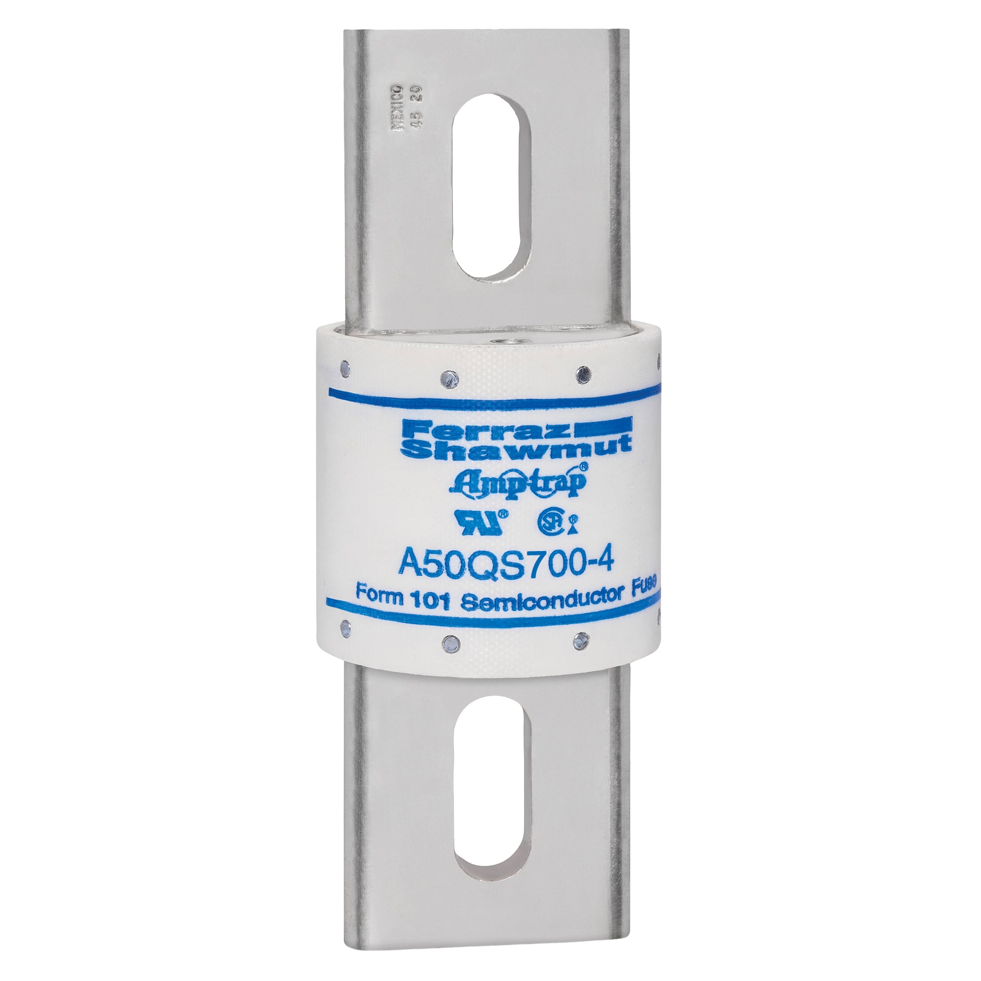 A50QS700-4 Amp-Trap High Speed North American Style Semiconductor Fuse, 700 A, 500 V AC/DC, 87/200 kA Interrupt, Class: Form 101, Cylindrical/Round Body