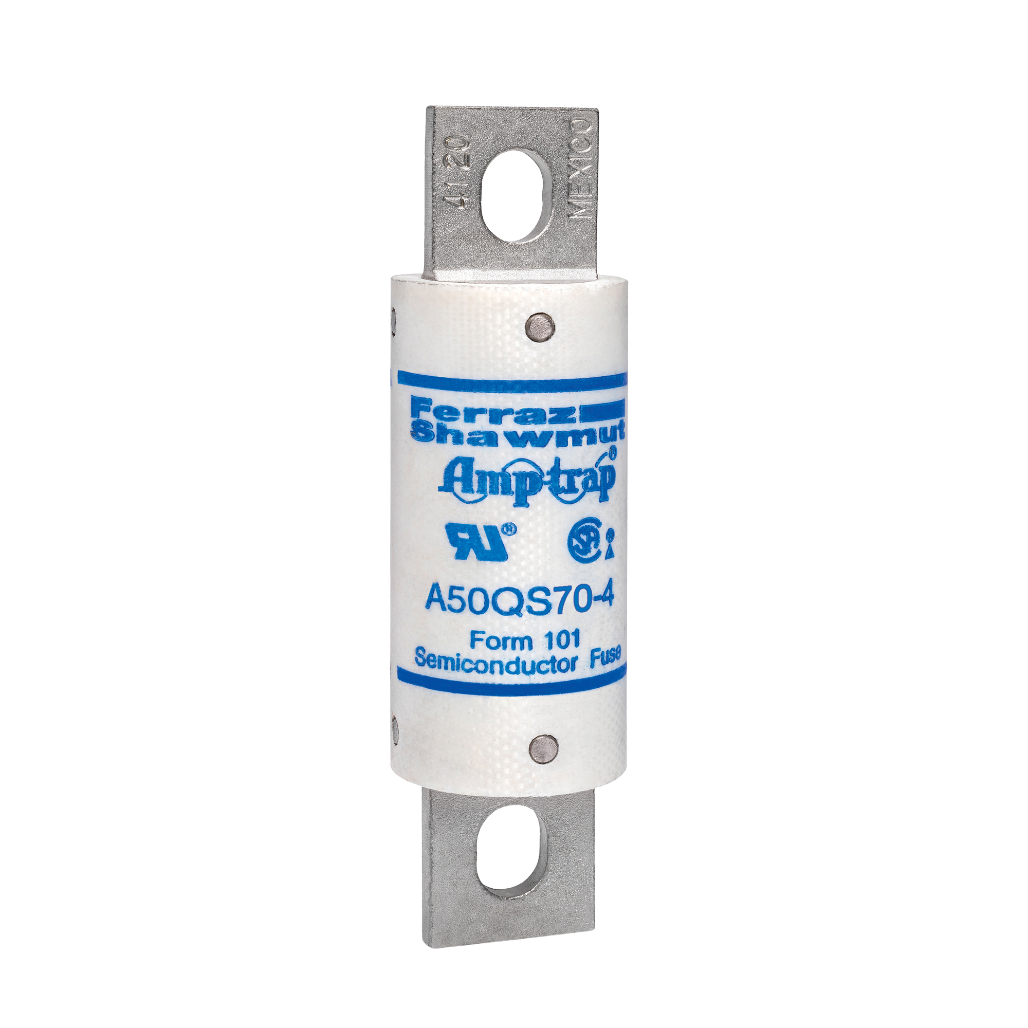 A50QS70-4 Amp-Trap Semiconductor Fuse, 70 A, 500 V AC/DC, 200/87 kA Interrupt, Cylindrical Body