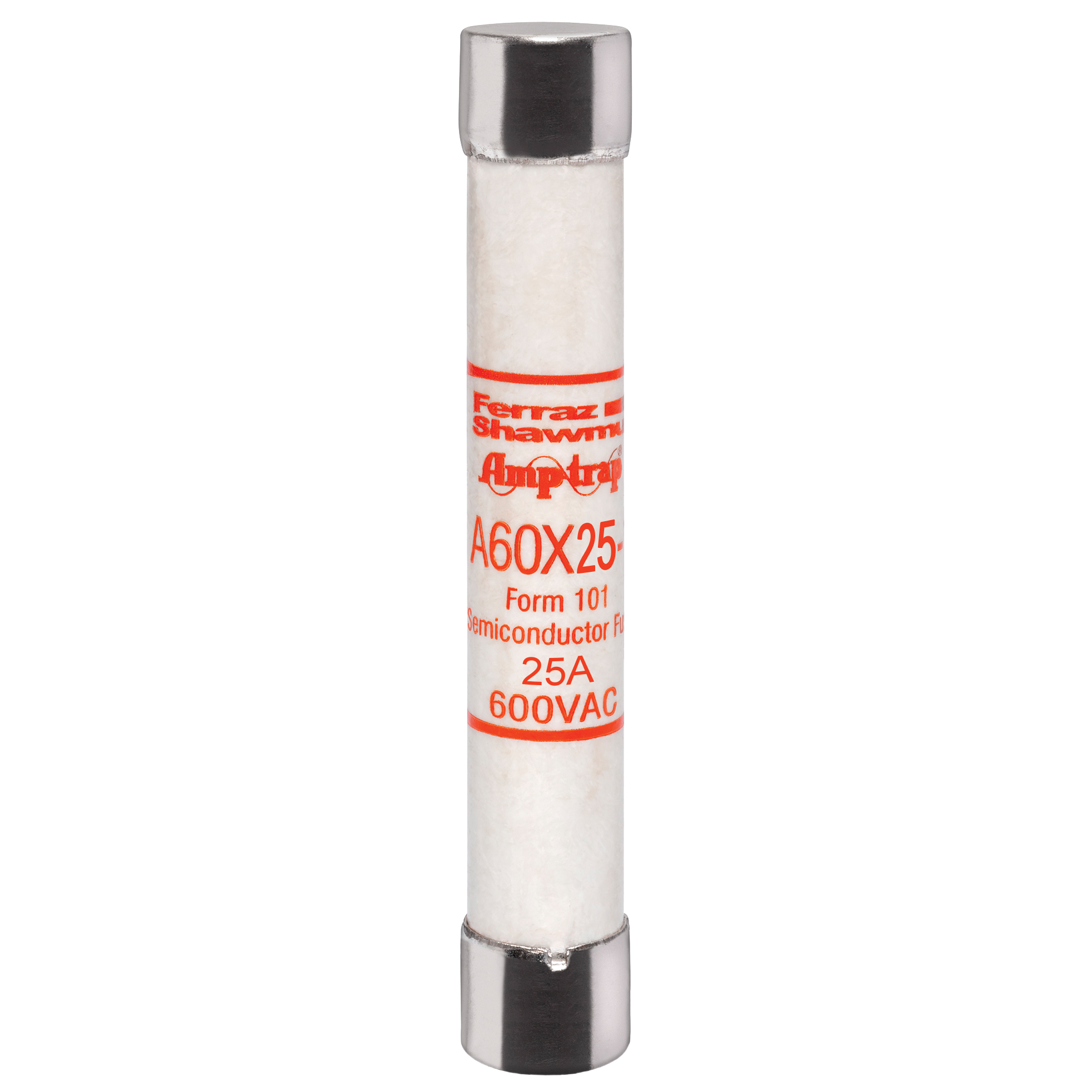 A60X25-1 Amp-Trap High Speed North American Style Semiconductor Fuse, 25 A, 600 V AC, 100 kA Interrupt, Class: Form 101, Cylindrical/Round Body