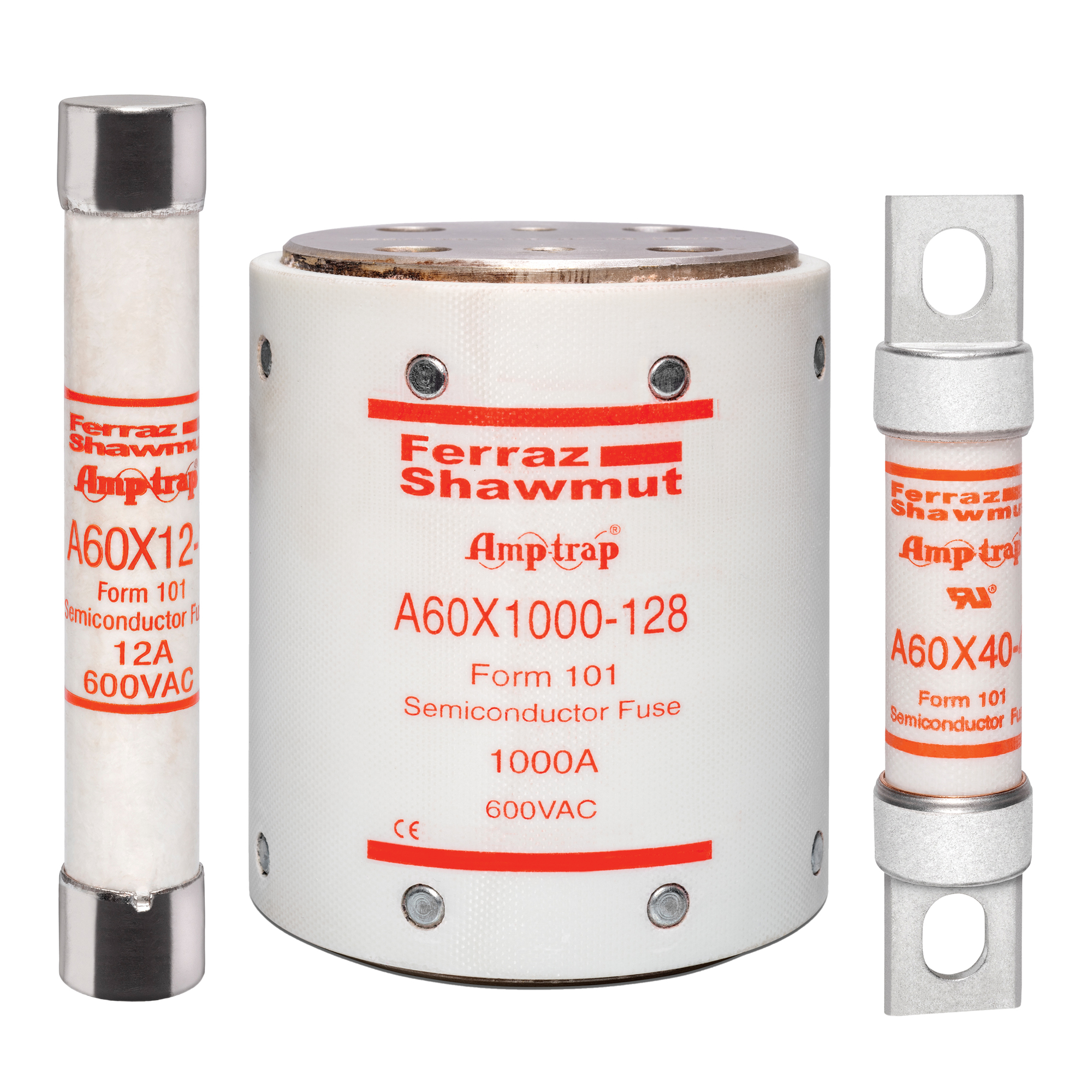 A60X600-4 Amp-Trap A60X Current Limiting Fast Acting Semiconductor Fuse, 600 A, 600 V AC, 200 kA Interrupt, Cylindrical Body