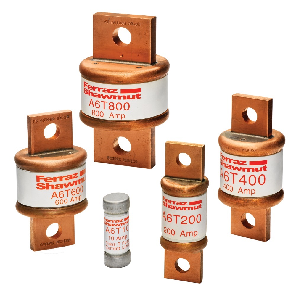 A6T175 Amp-Trap Current Limiting Low Voltage Fast Acting Fuse, 175 A, 600 V AC/300 V DC, 100/200 kA Interrupt, T Class, Cylindrical Body