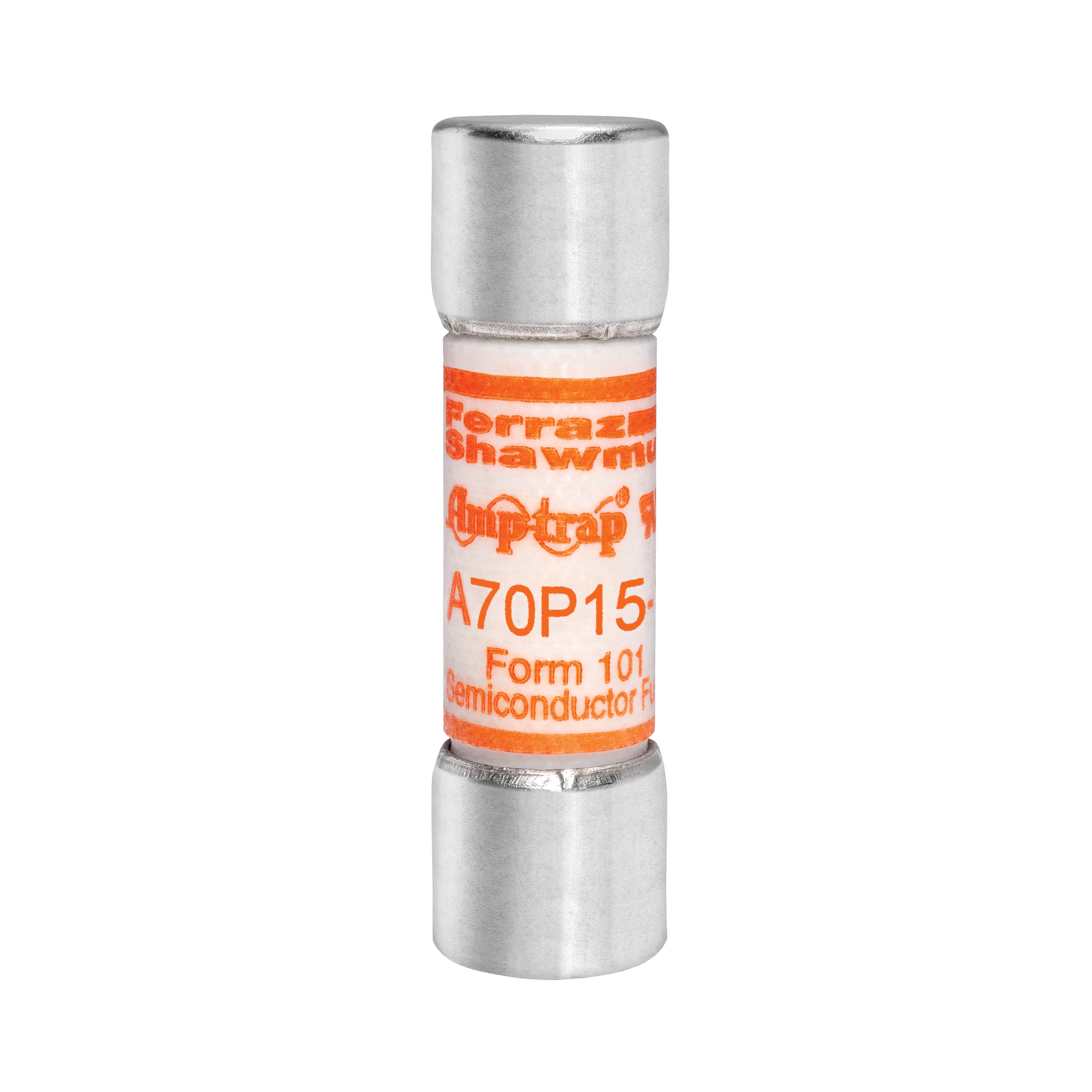 A70P15-1 Amp-Trap Current Limiting High Speed Semiconductor Fuse, 15 A, 700 V AC/650 V DC, 100 kA Interrupt, Cylindrical Body