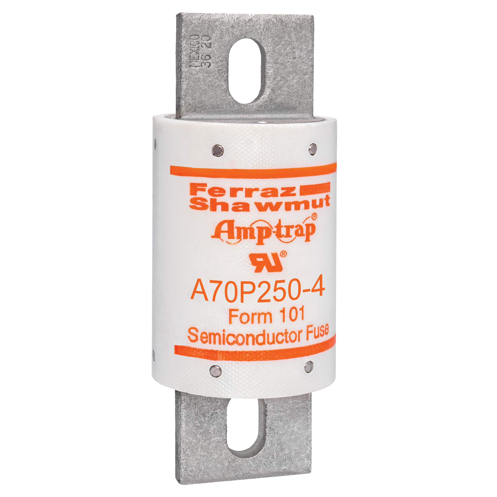 A70P250-4 Amp-Trap A70P Current Limiting High Speed Semiconductor Fuse, 250 A, 700 V AC/650 V DC, 100 kA Interrupt, Cylindrical Body