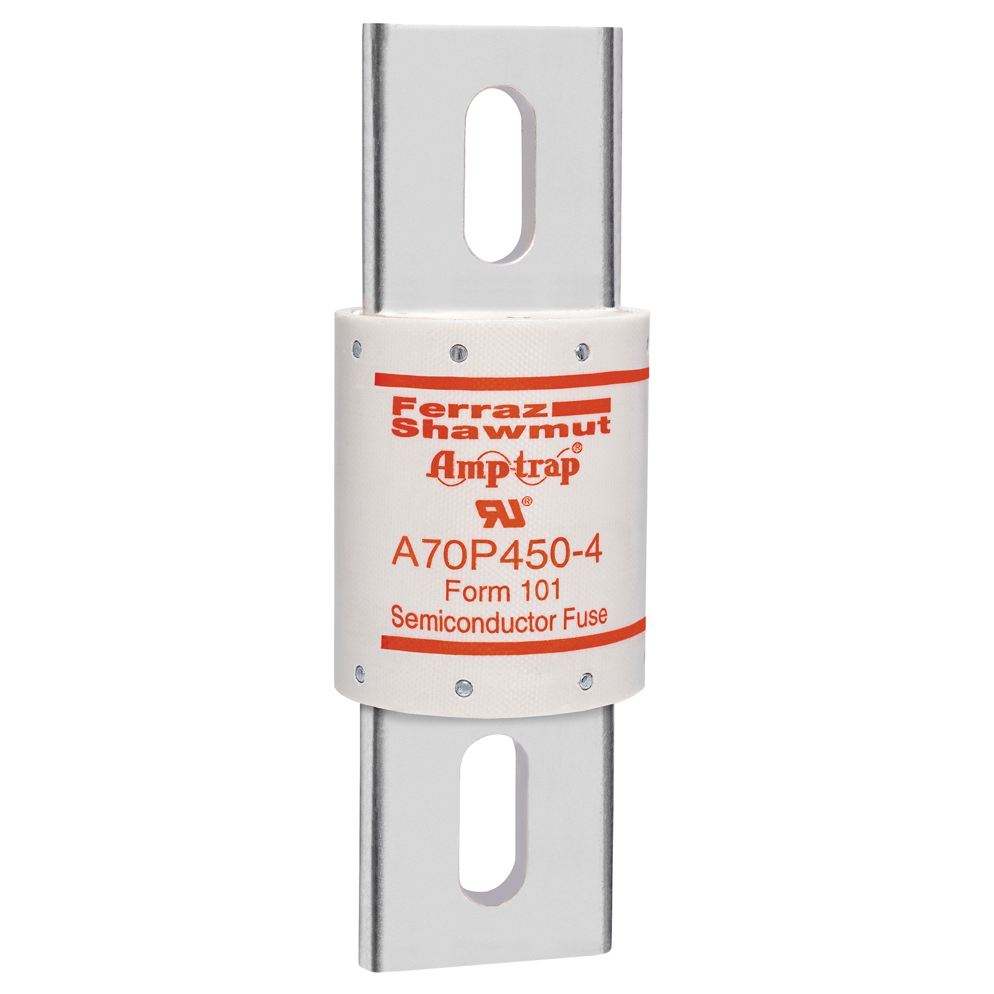 A70P450-4 Amp-Trap A70P Current Limiting High Speed Semiconductor Fuse, 450 A, 700 V AC/650 V DC, 100 kA Interrupt, Cylindrical Body