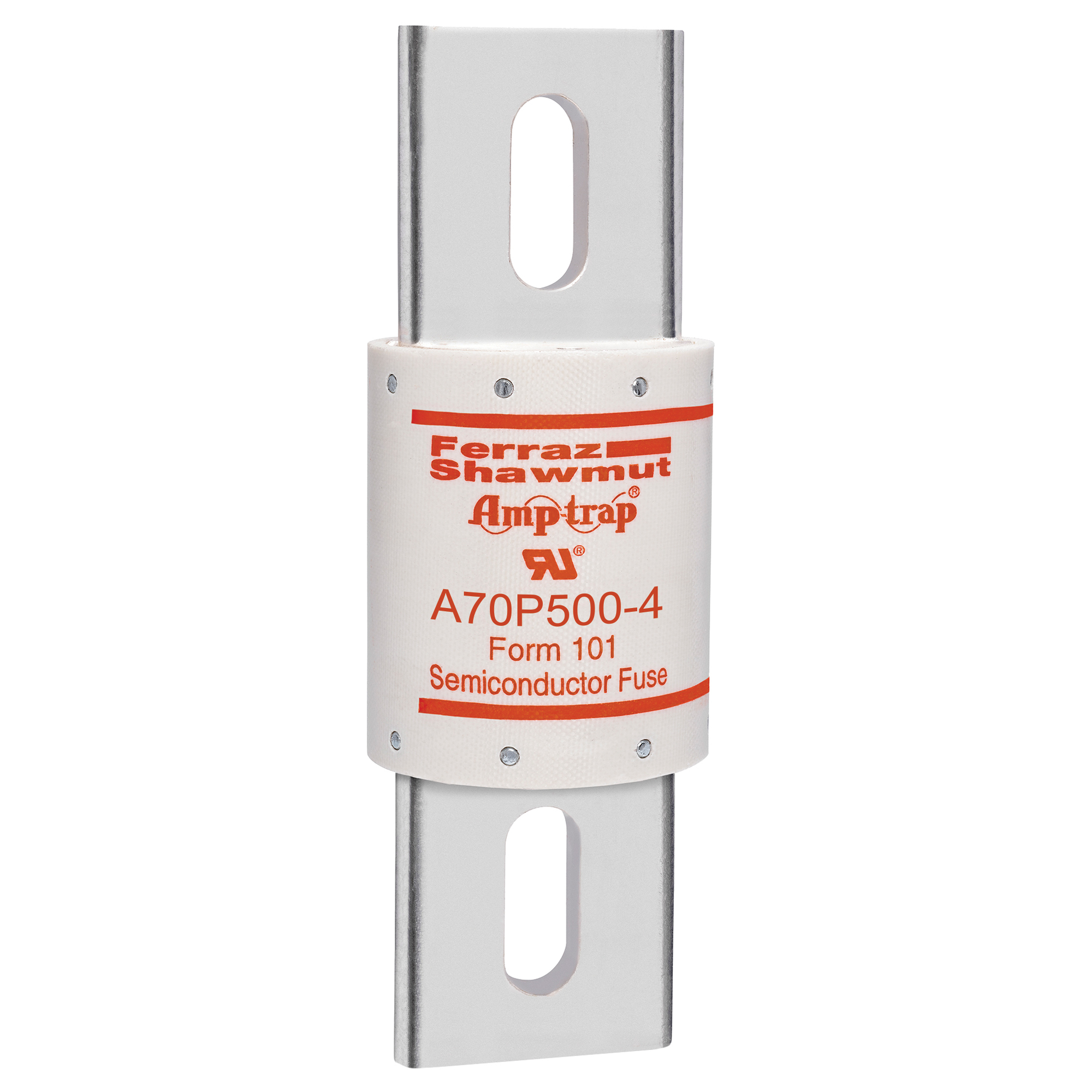 A70P500-4 Amp-Trap A70P Current Limiting High Speed Semiconductor Fuse, 500 A, 700 V AC/650 V DC, 100 kA Interrupt, Cylindrical Body