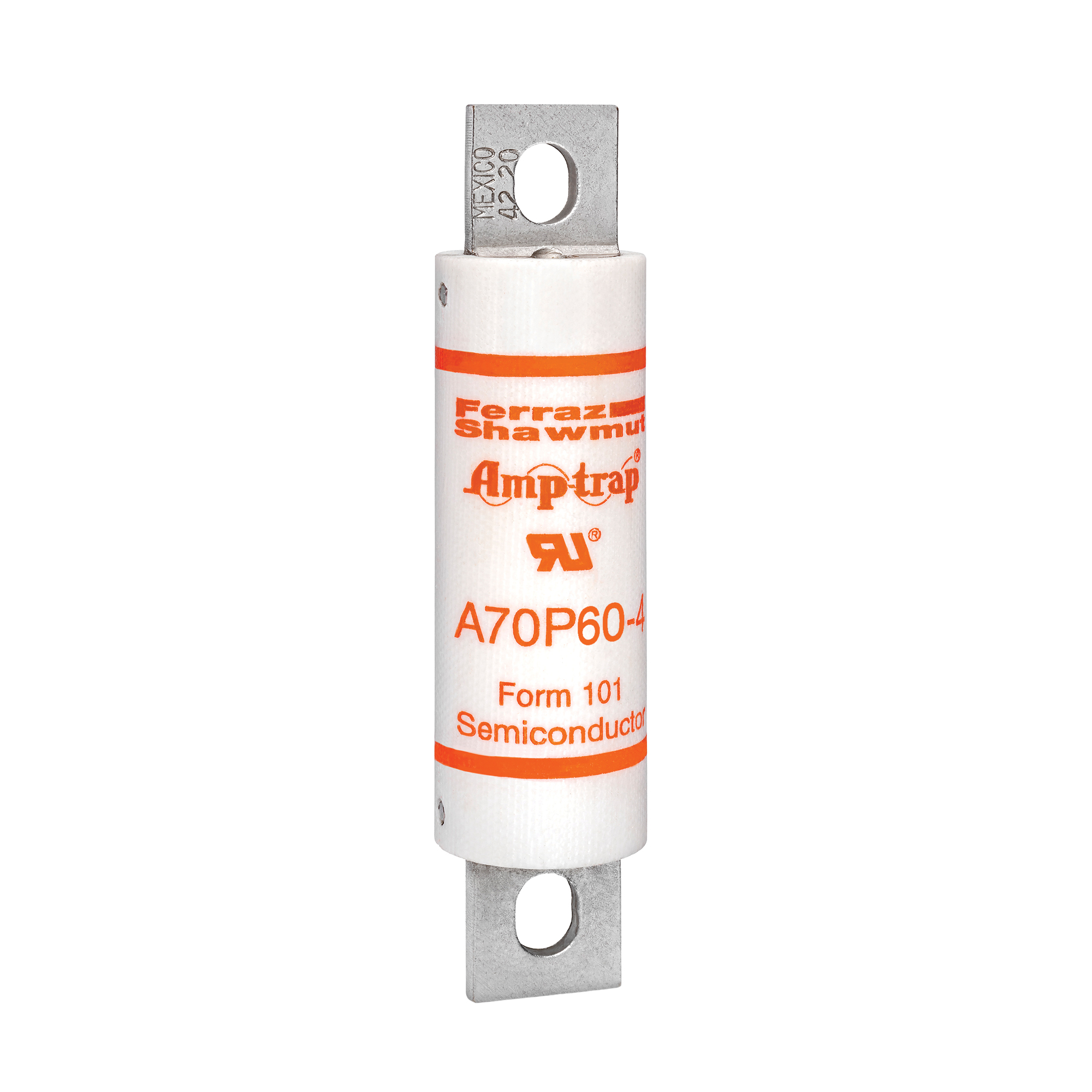 A70P60-4 Amp-Trap A70P Current Limiting High Speed Semiconductor Fuse, 60 A, 700 V AC/650 V DC, 100 kA Interrupt, Cylindrical Body