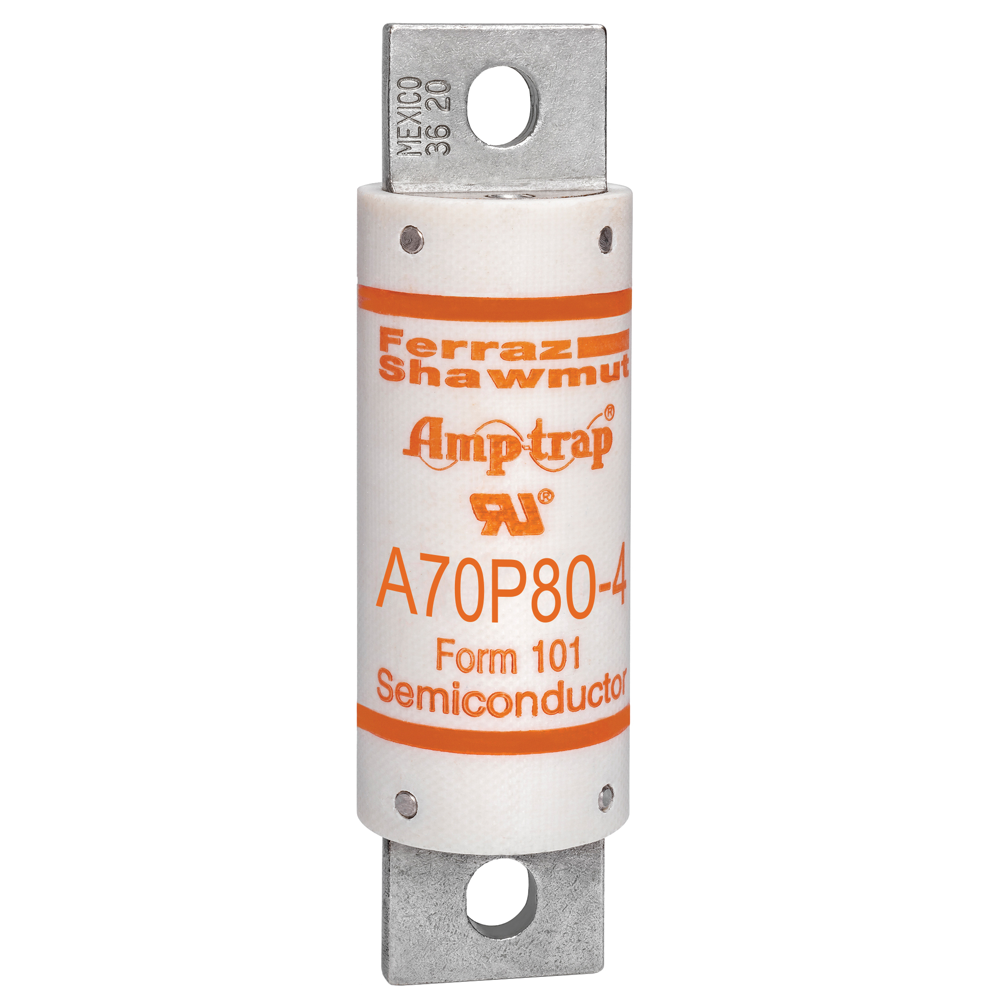 A70P80-4 Amp-Trap A70P Current Limiting High Speed Semiconductor Fuse, 80 A, 700 V AC/650 V DC, 100 kA Interrupt, Cylindrical Body