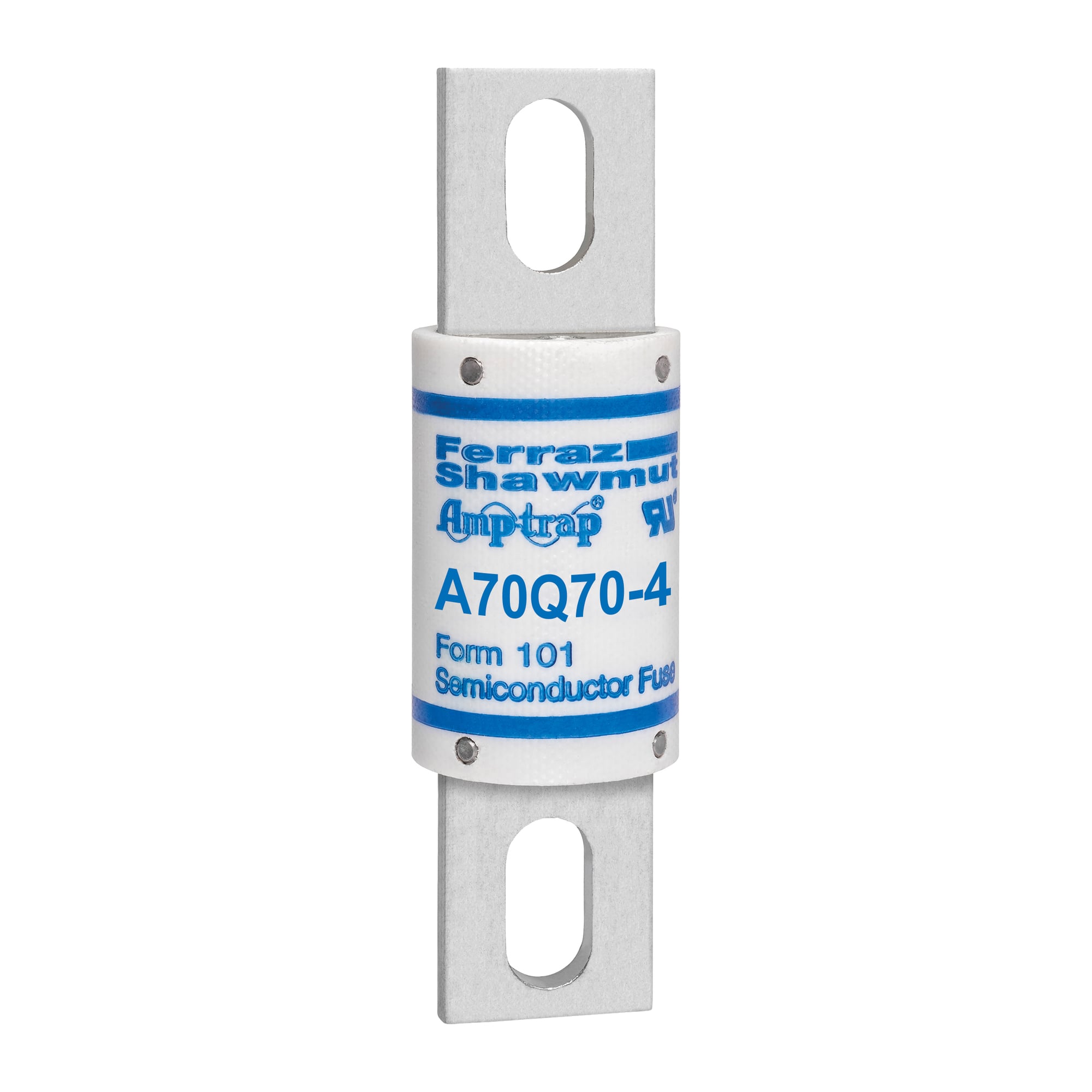 A70Q70-4 Amp-Trap A70Q Current Limiting Fast Acting High Speed Semiconductor Fuse, 70 A, 700 V AC/650 V DC, 100 kA Interrupt, Cylindrical Body