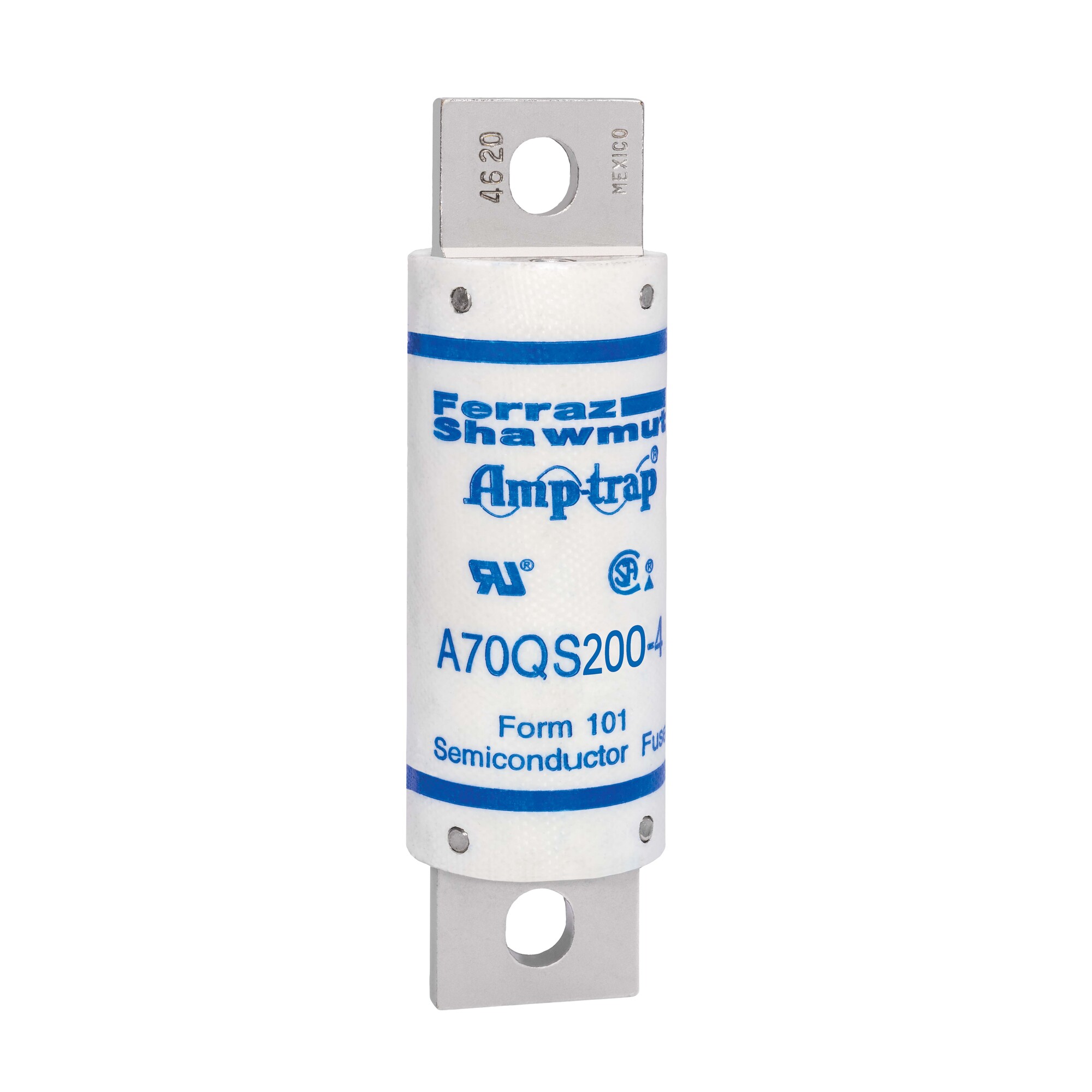 A70QS200-4 Amp-Trap High Speed Semiconductor Fuse, 200 A, 690 V AC/700 V DC, 200/100 kA Interrupt, Cylindrical Body