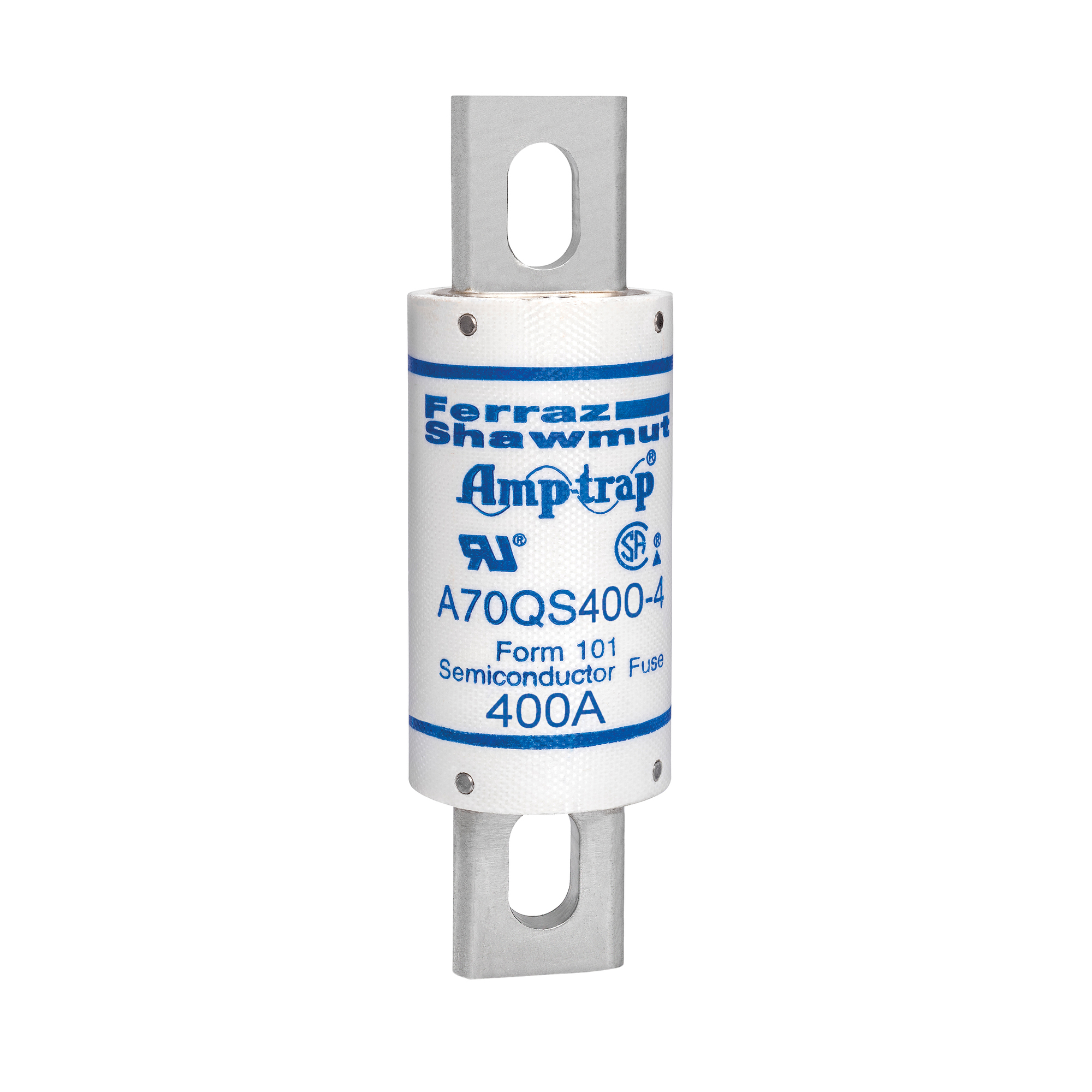 A70QS400-4 Amp-Trap High Speed Semiconductor Fuse, 400 A, 690 V AC/700 V DC, 200/100 kA Interrupt, Cylindrical Body