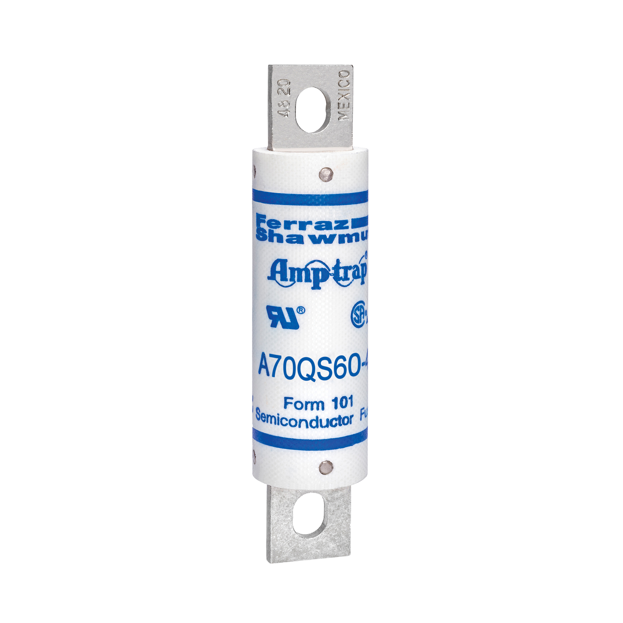 A70QS60-4 Amp-Trap High Speed Semiconductor Fuse, 60 A, 690 V AC/700 V DC, 200/100 kA Interrupt, Cylindrical Body