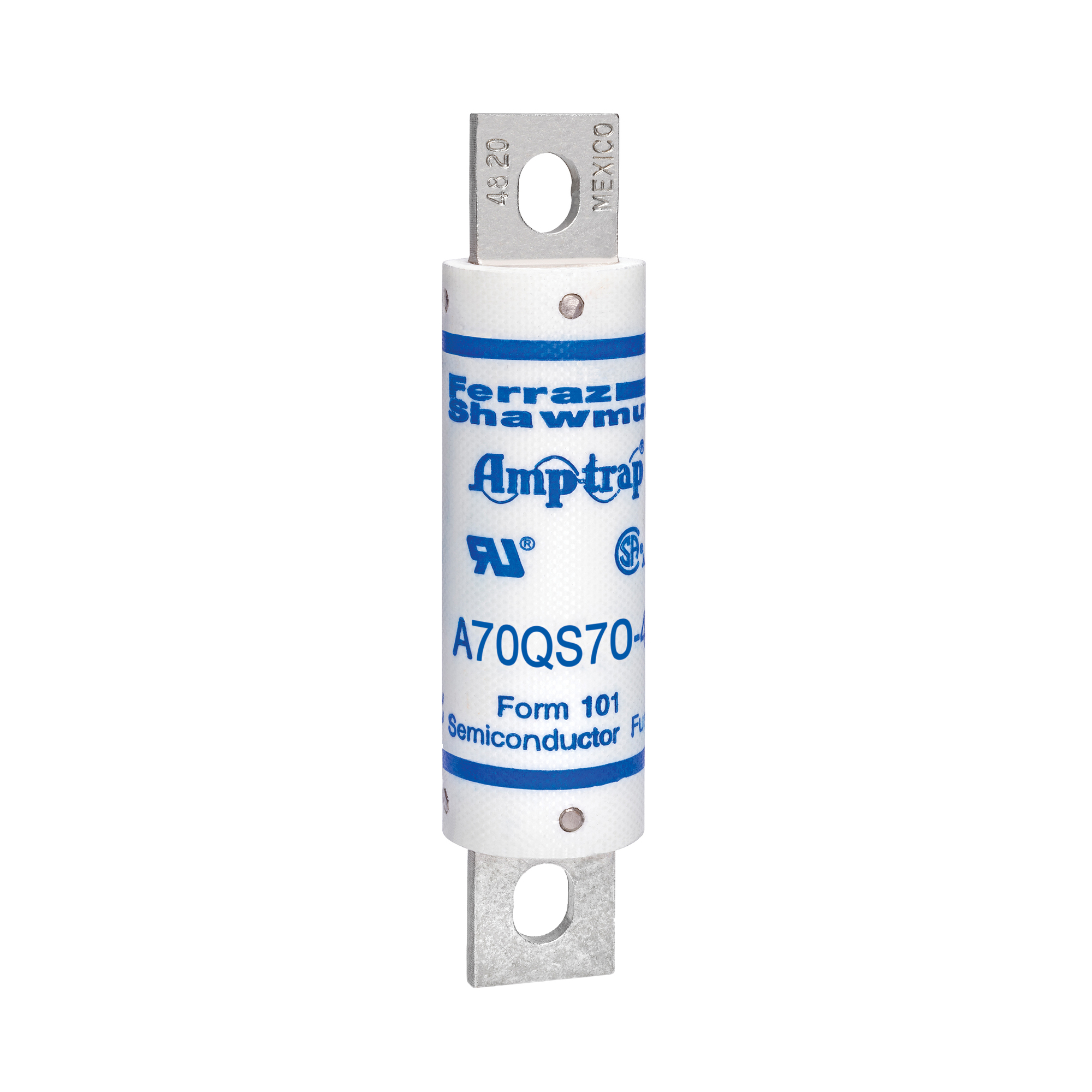 A70QS70-4 Amp-Trap High Speed North American Style Semiconductor Fuse, 70 A, 700 V AC/DC, 100/200 kA Interrupt, Class: Form 101, Cylindrical/Round Body