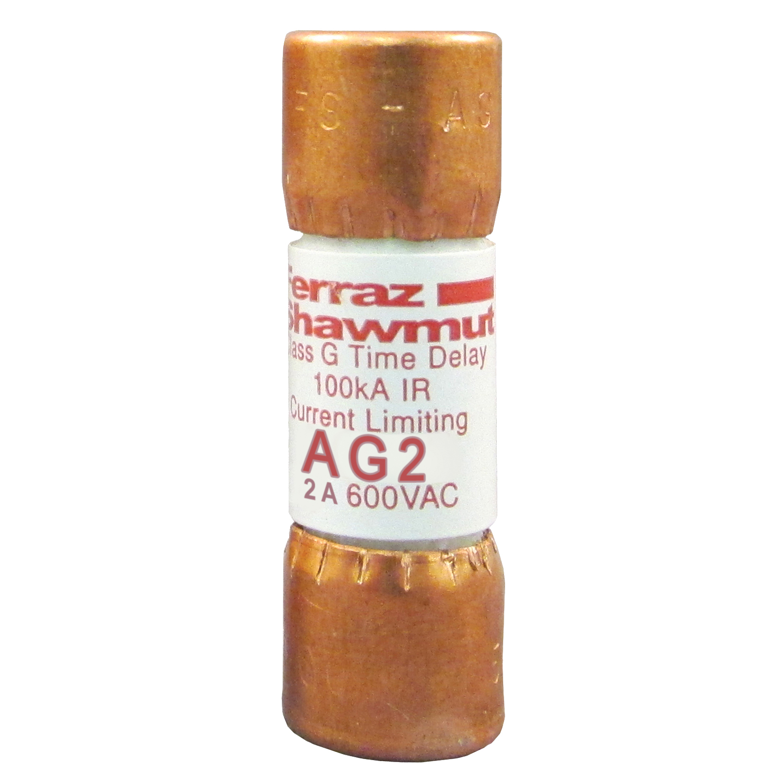 AG2 Amp-Trap Current Limiting Low Voltage Fast Acting Fuse, 2 A, 600 V AC, 100 kA, Class G, Cylindrical Body