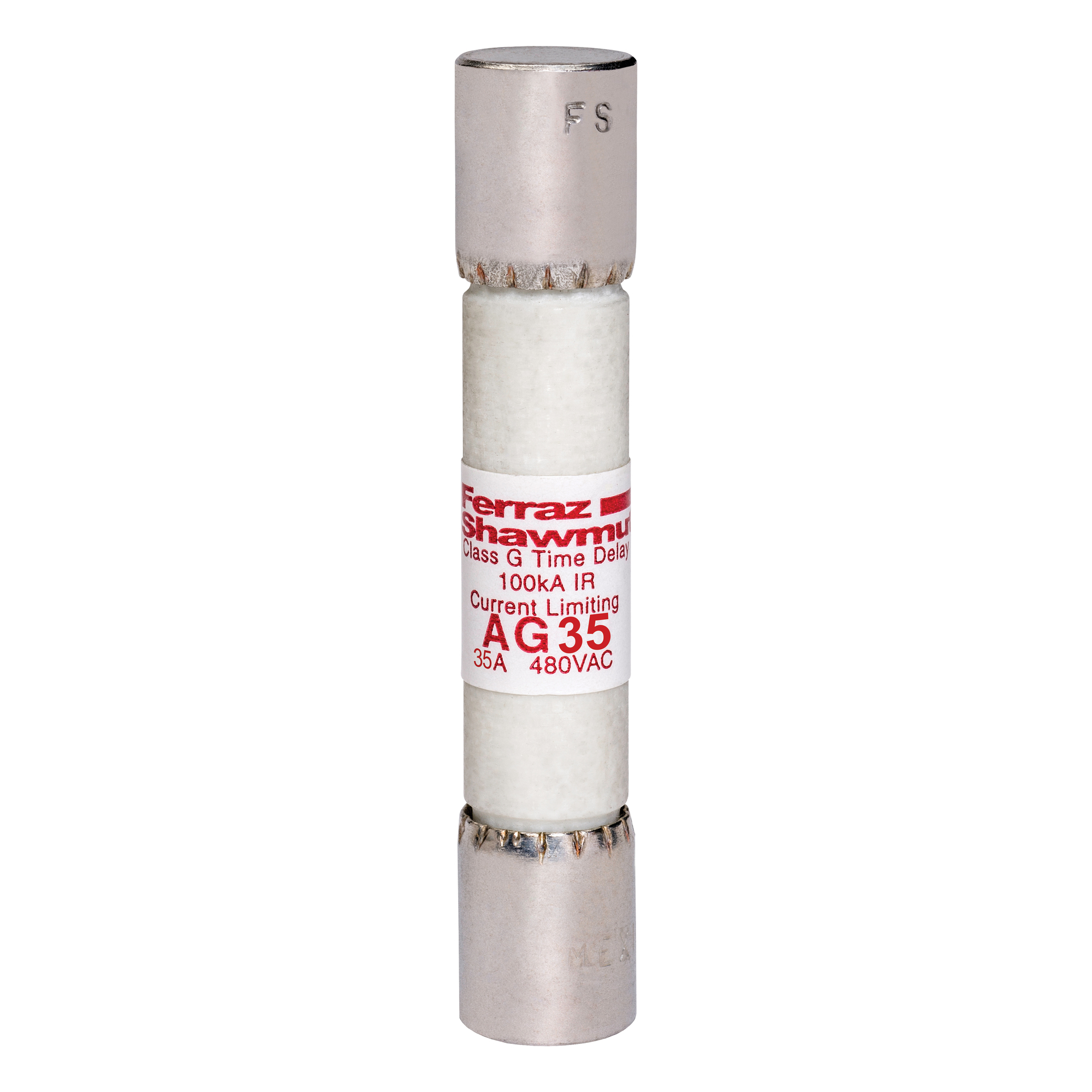 AG35 Amp-Trap Current Limiting Low Voltage Time-Delay Fast Acting Fuse, 35 A, 480 V AC, 100 kA, Class G, Cylindrical Body