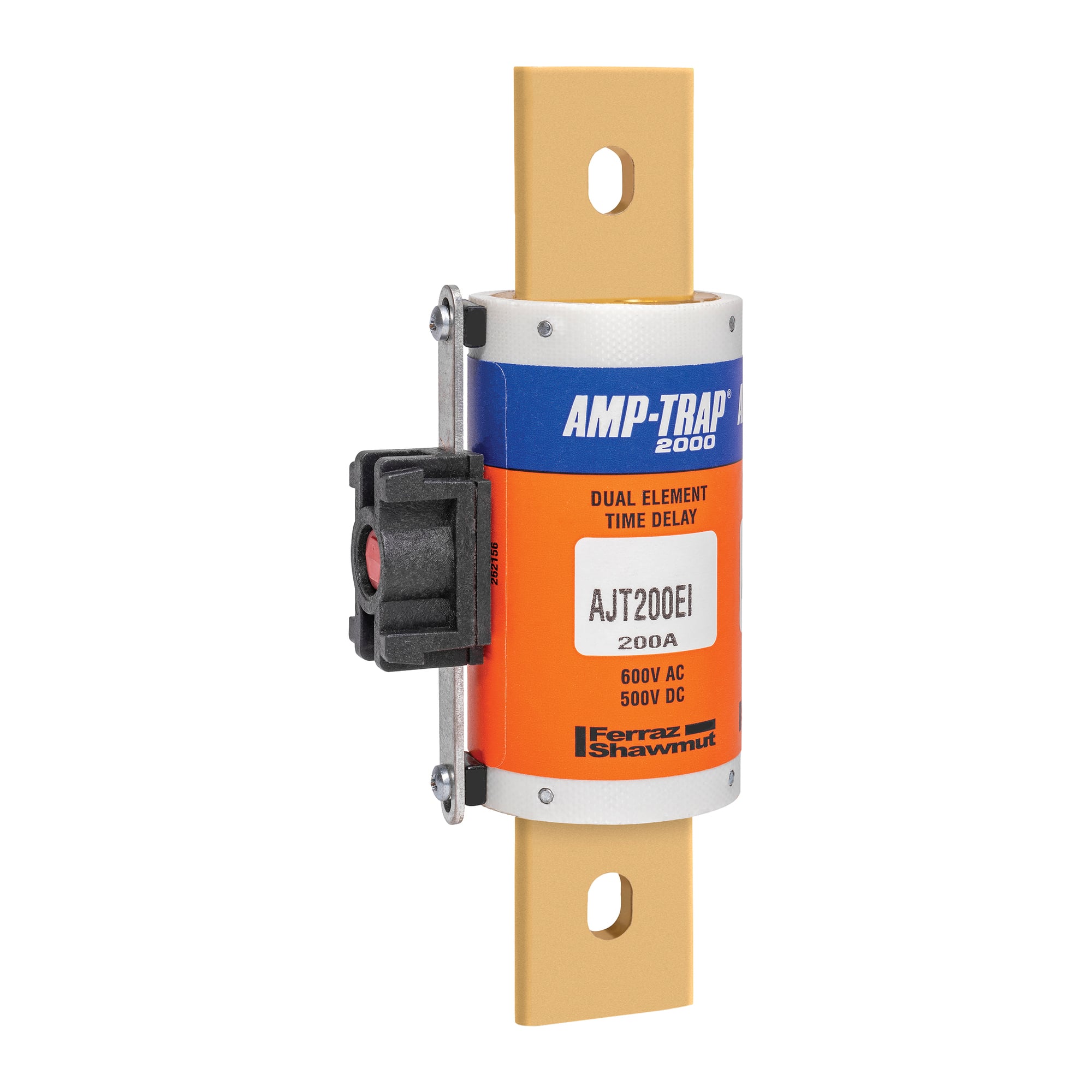 AJT200EI Amp-Trap 2000 SmartSpot Low Voltage North American Style Time Delay Power Fuse, 200 A, 600 V AC, 200 kA Interrupt, J Class, Cylindrical Body
