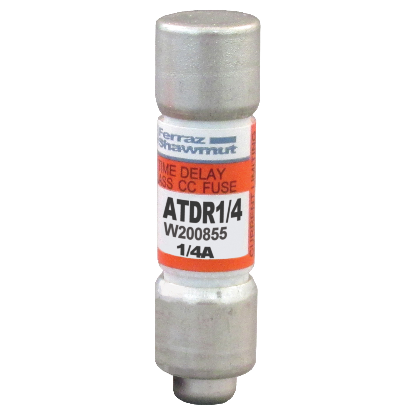 ATDR1/4 Amp-Trap 2000 SmartSpot Current Limiting Low Voltage North American Time Delay Power Fuse, 0.25 A, 600 V AC, 200 kA Interrupt, CC Class, Cylindrical Body