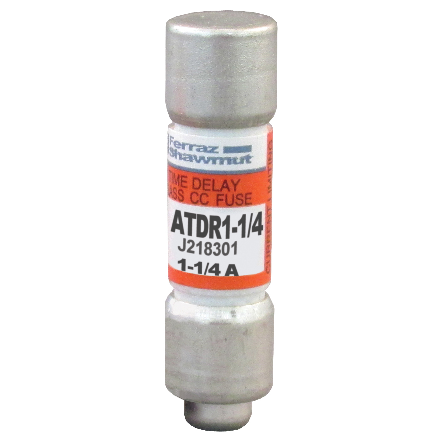 ATDR1-1/4 Amp-Trap 2000 SmartSpot Current Limiting Low Voltage North American Time Delay Power Fuse, 1.25 A, 600 V AC, 200 kA Interrupt, CC Class, Cylindrical Body