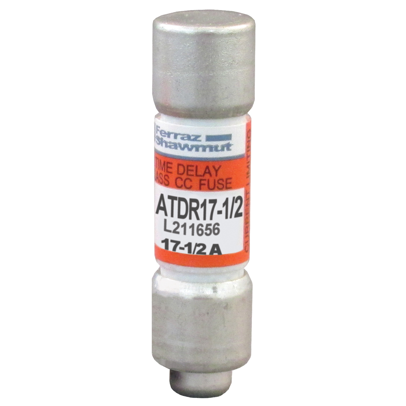 ATDR17-1/2 Amp-Trap 2000 SmartSpot Current Limiting Low Voltage North American Time Delay Power Fuse, 17.5 A, 600 V AC, 200 kA Interrupt, CC Class, Cylindrical Body