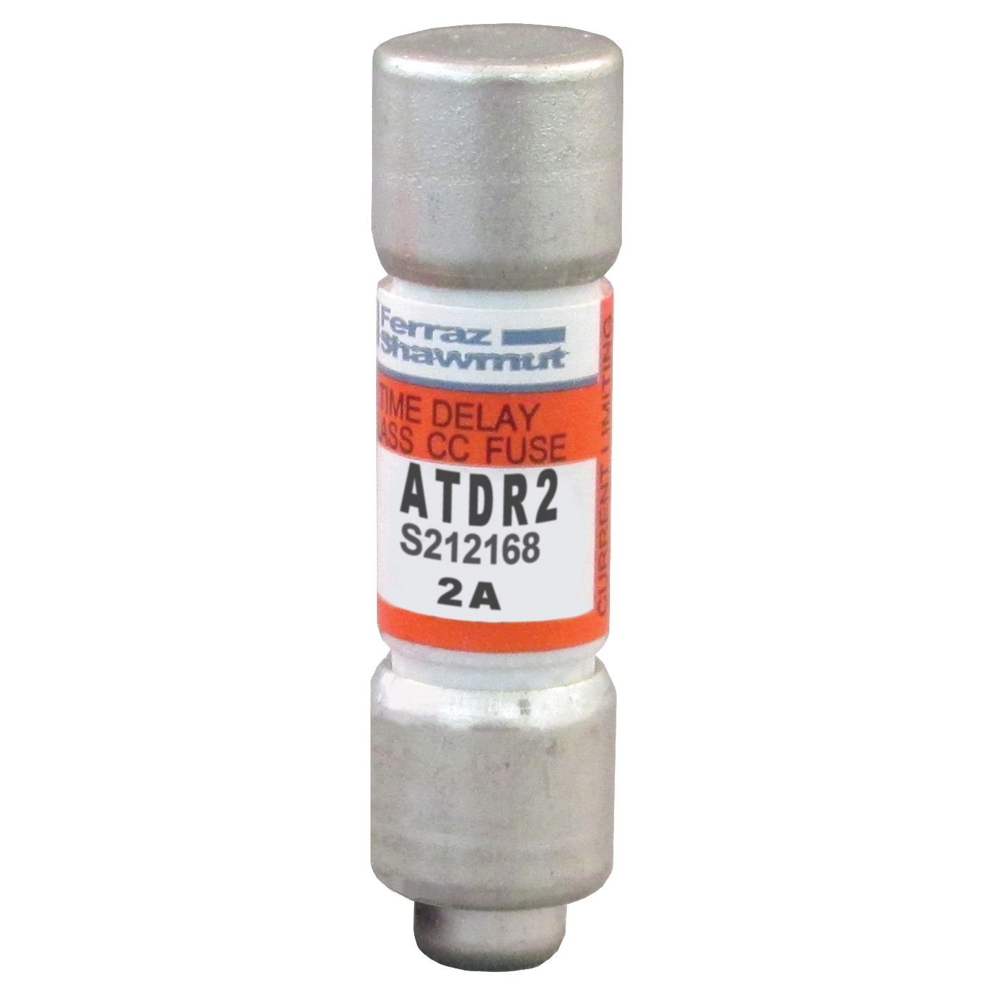 ATDR2 Amp-Trap 2000 SmartSpot Current Limiting Low Voltage North American Time Delay Power Fuse, 2 A, 600 V AC, 200 kA Interrupt, CC Class, Cylindrical Body