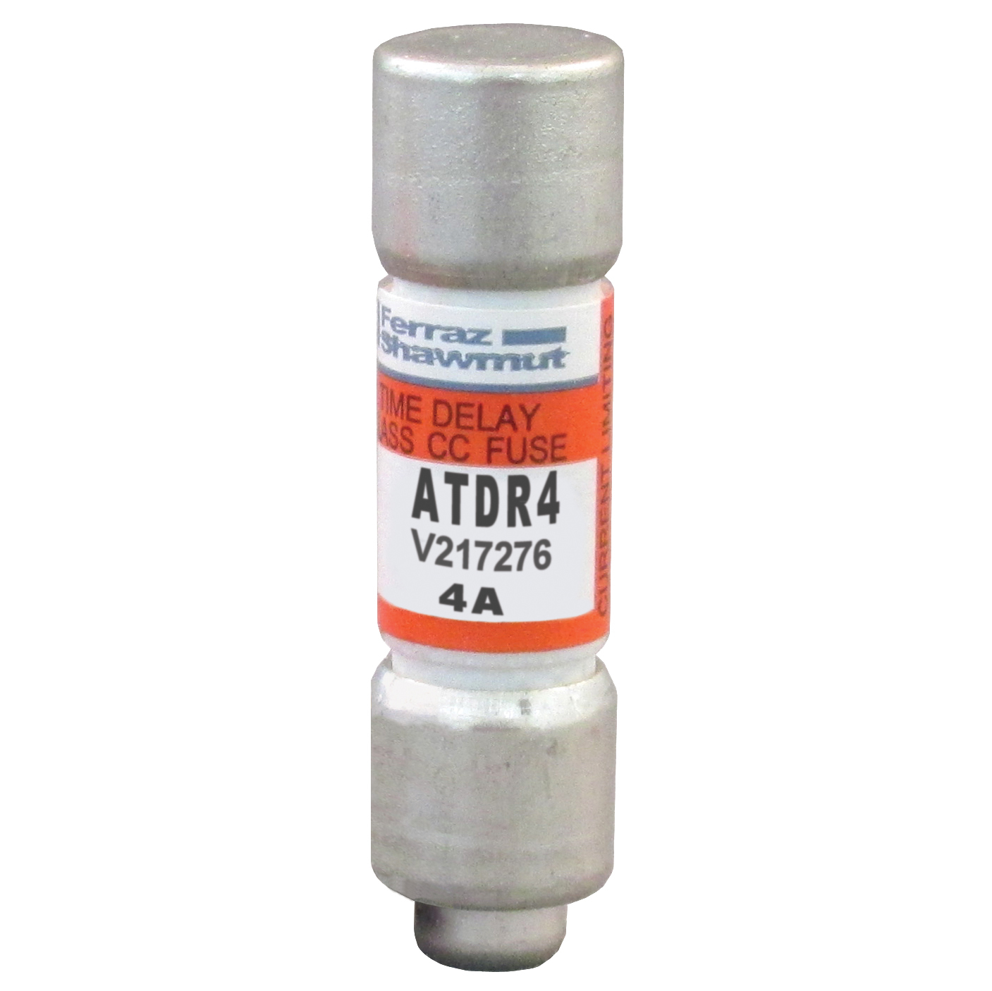 ATDR4 Amp-Trap 2000 SmartSpot Current Limiting Low Voltage North American Time Delay Power Fuse, 4 A, 600 V AC, 200 kA Interrupt, CC Class, Cylindrical Body