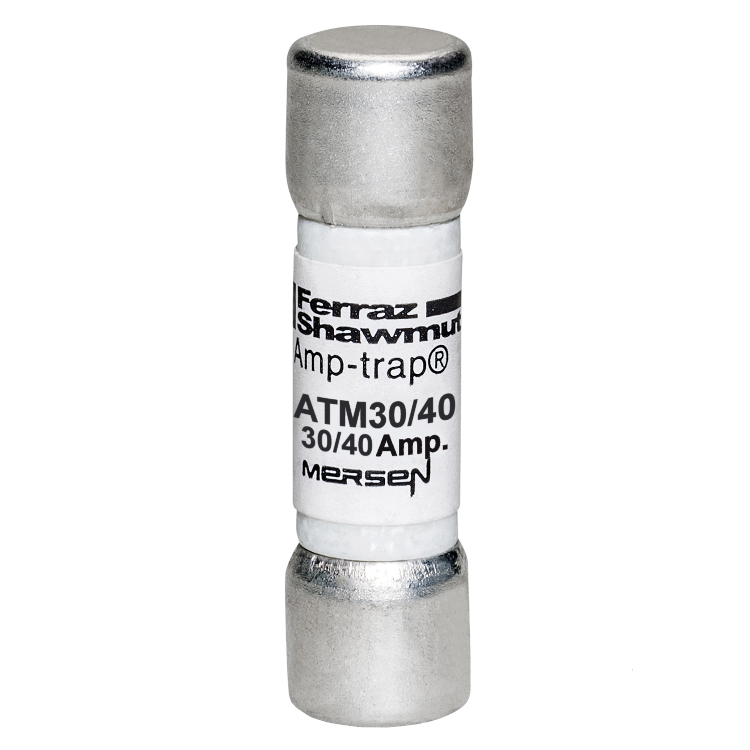 ATM30/40 Amp-Trap Low Voltage Fast Acting Fuse, 0.75 A, 600 V AC/DC, 100 kA, Class Midget, Cylindrical Body
