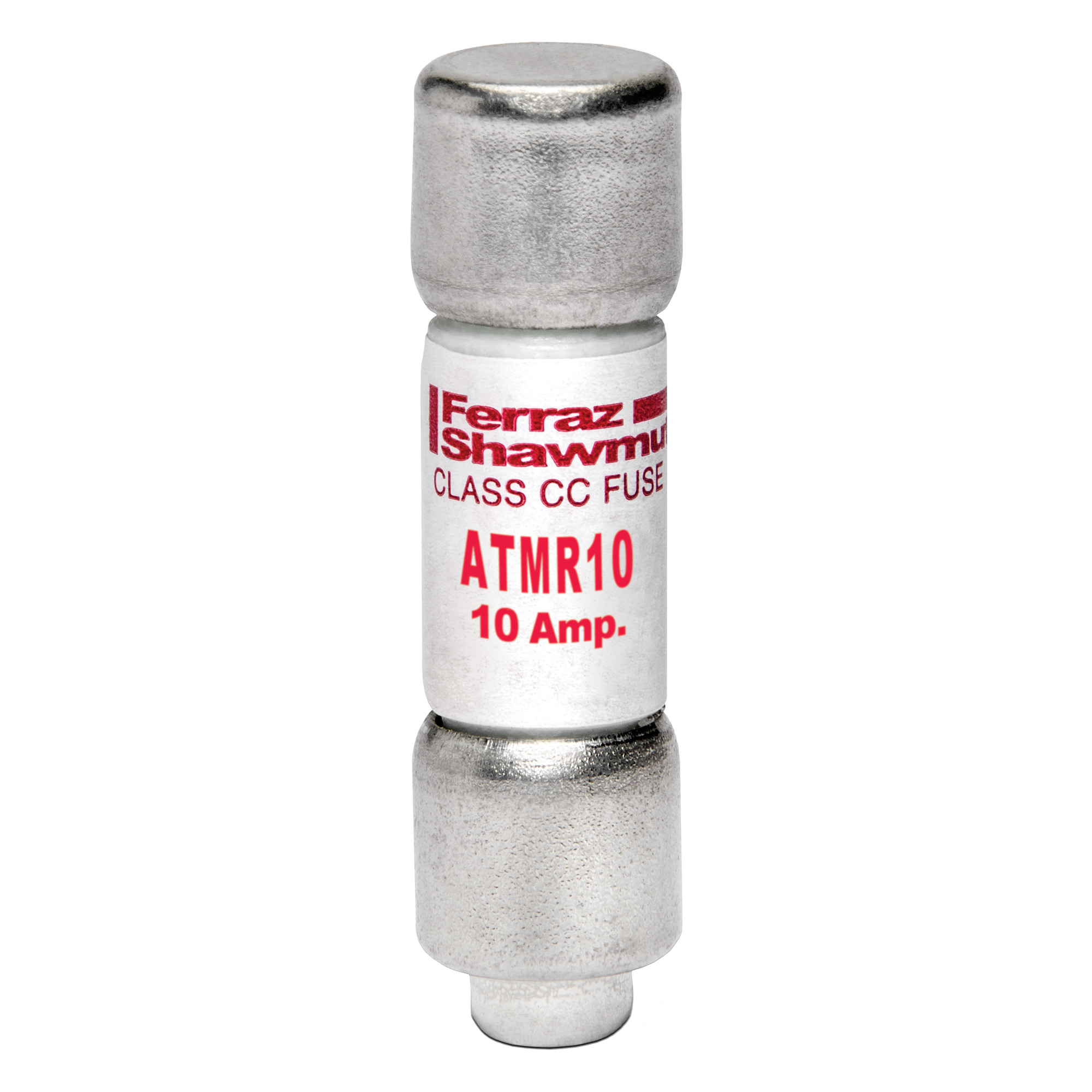 ATMR10 Amp-Trap ATMR Fast Acting Fuse, 10 A, 600 V AC/DC, 200/100 kA Interrupt, CC Class, Cylindrical Body