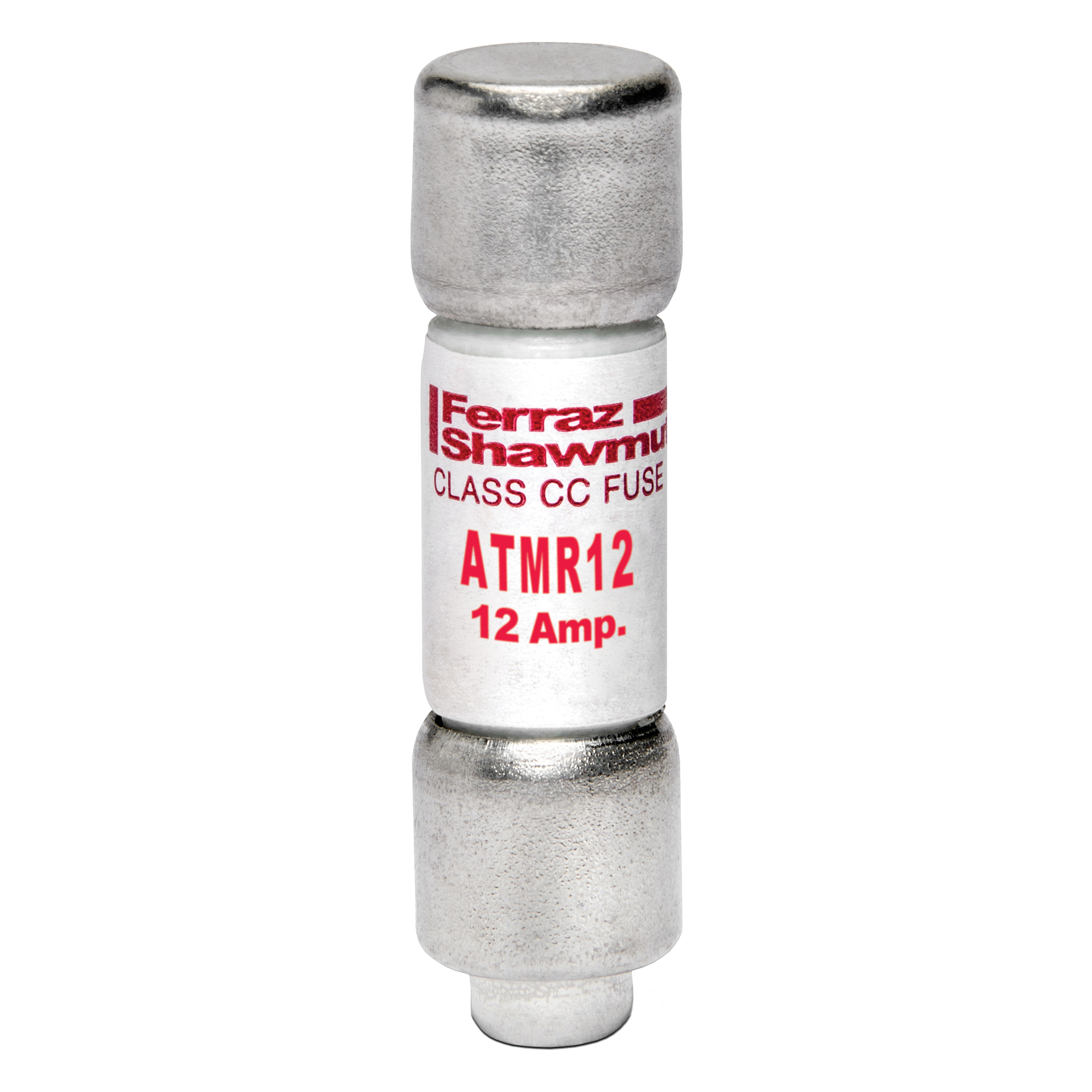 ATMR12 Amp-Trap Current Limiting Low Voltage Fast Acting Fuse, 12 A, 600 V AC/DC, 200/100 kA, Class CC, Cylindrical Body