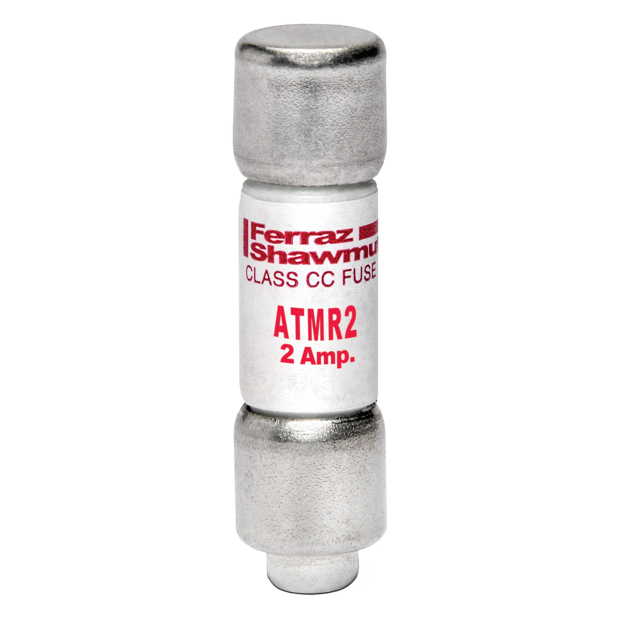 ATMR2 Amp-Trap Current Limiting Low Voltage Fast Acting Fuse, 2 A, 600 V AC/DC, 200/100 kA, Class CC, Cylindrical Body
